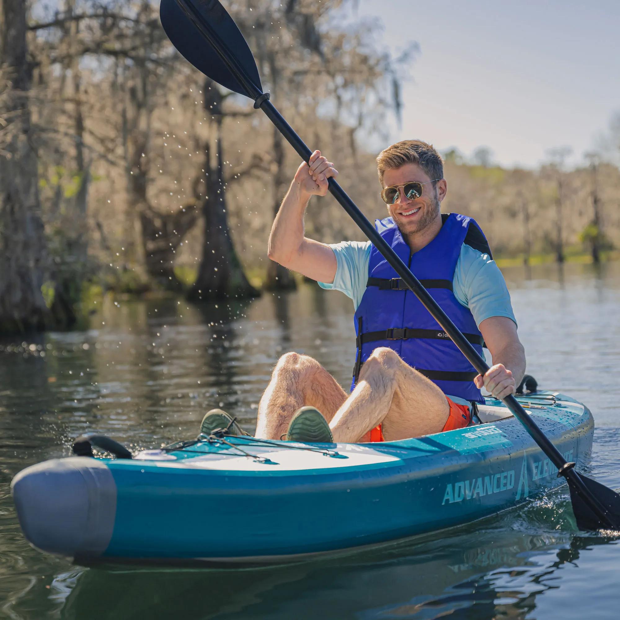 ADVANCED ELEMENTS - AirVolution™ Sport Recreational Kayak with Pump - Blue - AE3028-B - LIFE STYLE 2