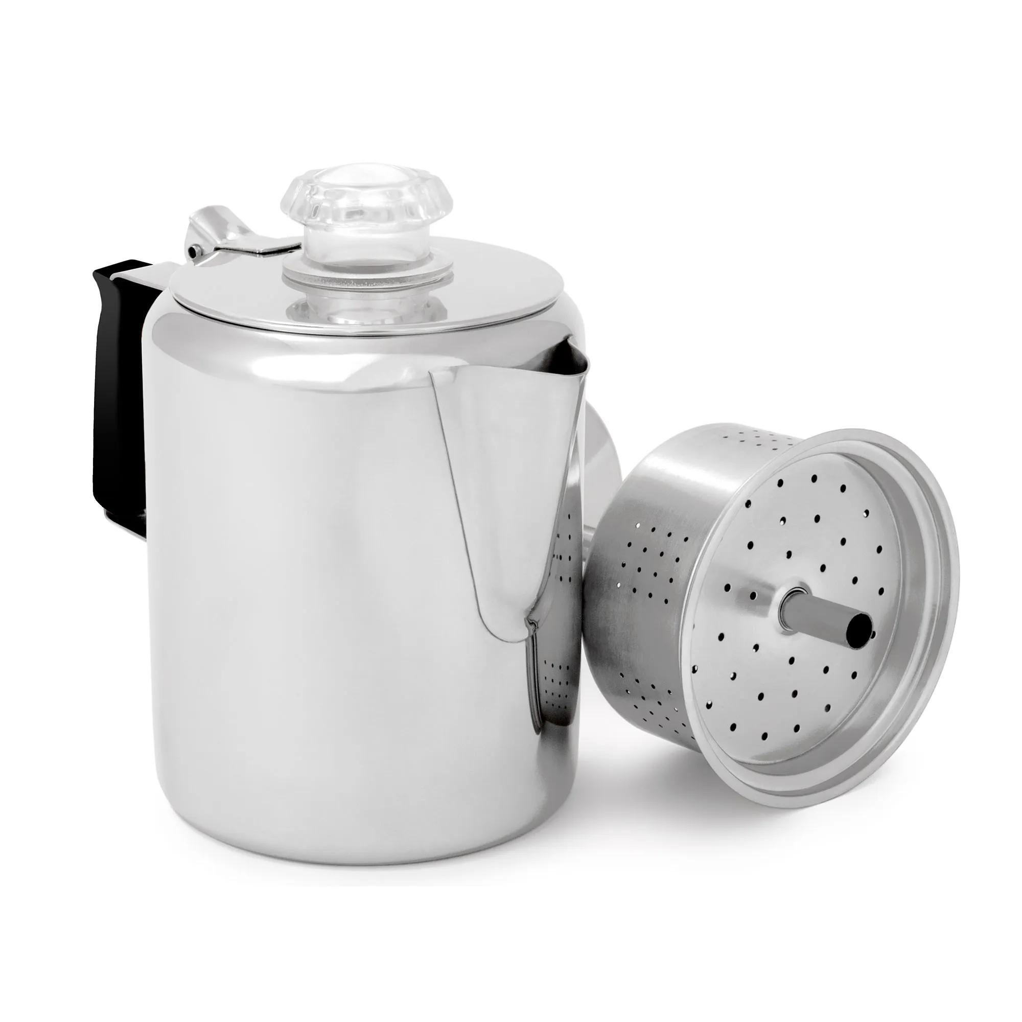 GSI OUTDOORS - Glacier Stainless 3 Cup Coffee Percolator - Grey - 65203 - TOP 