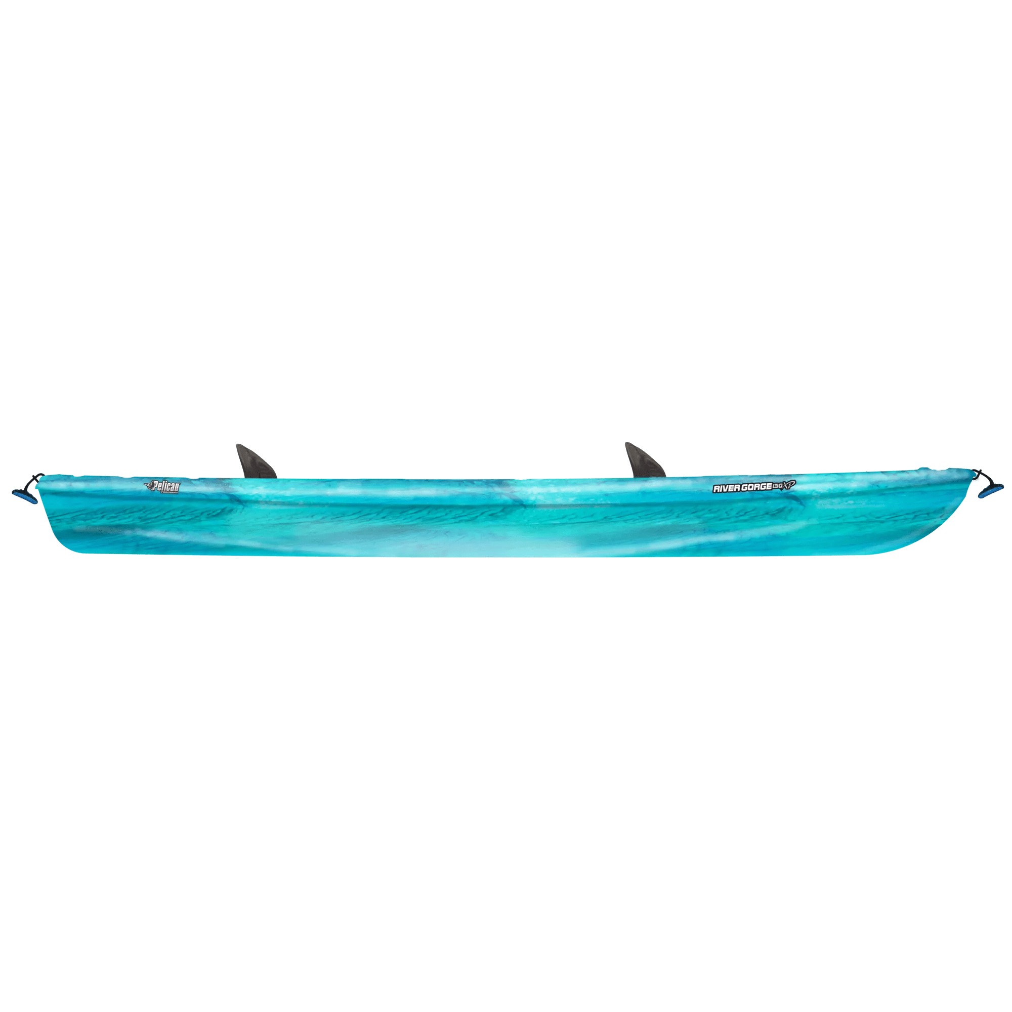PELICAN - River Gorge 130XP Tandem Recreational Kayak - Aqua - KUF13P200-00 - SIDE