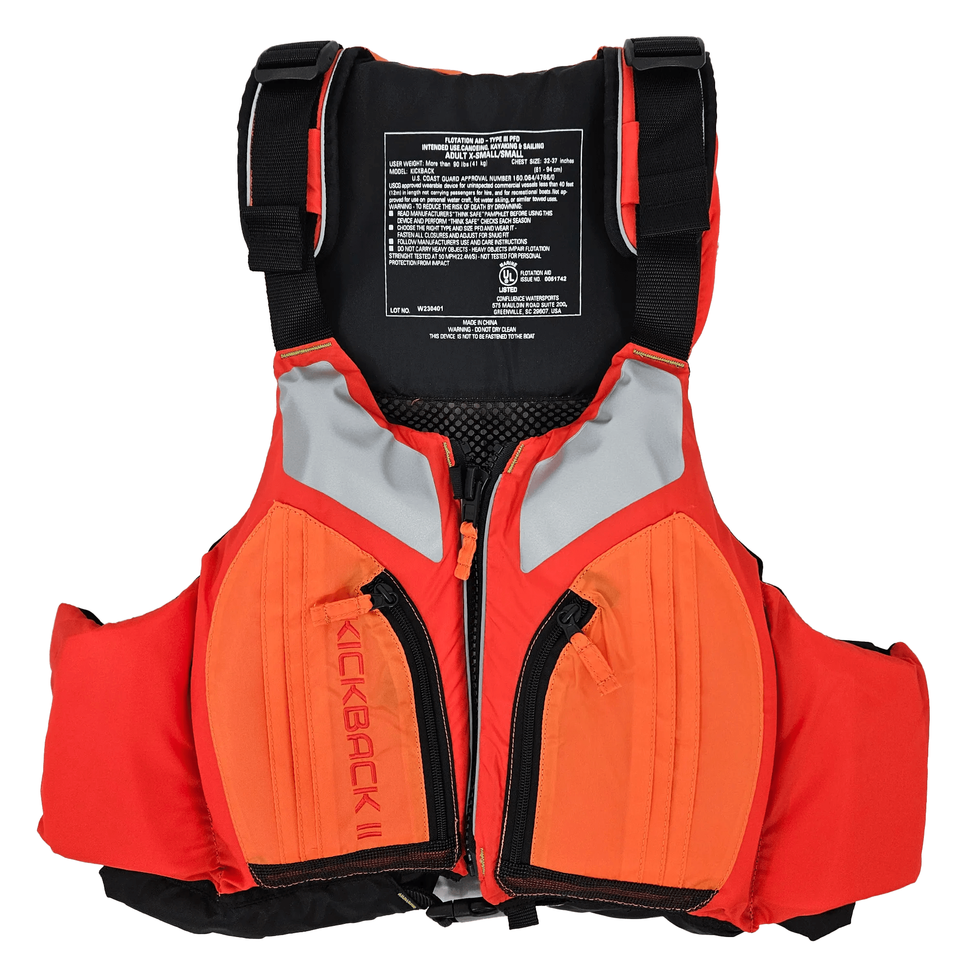 HARMONY - Kickback II Life Jacket - XS/SM - Orange - 8023970 - 