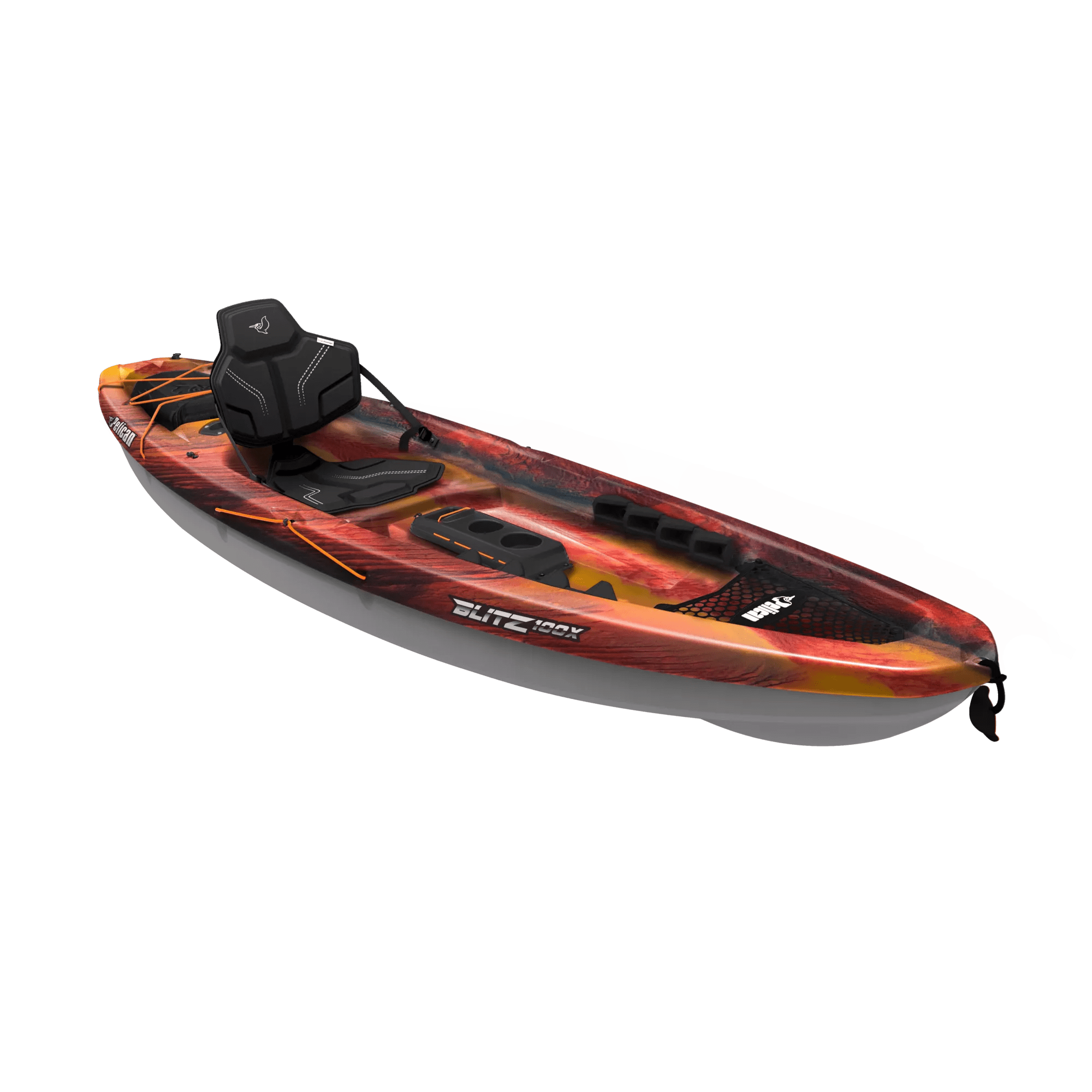 PELICAN - Blitz 100X EXO Fishing Kayak - Orange - MBF10P400 - ISO 