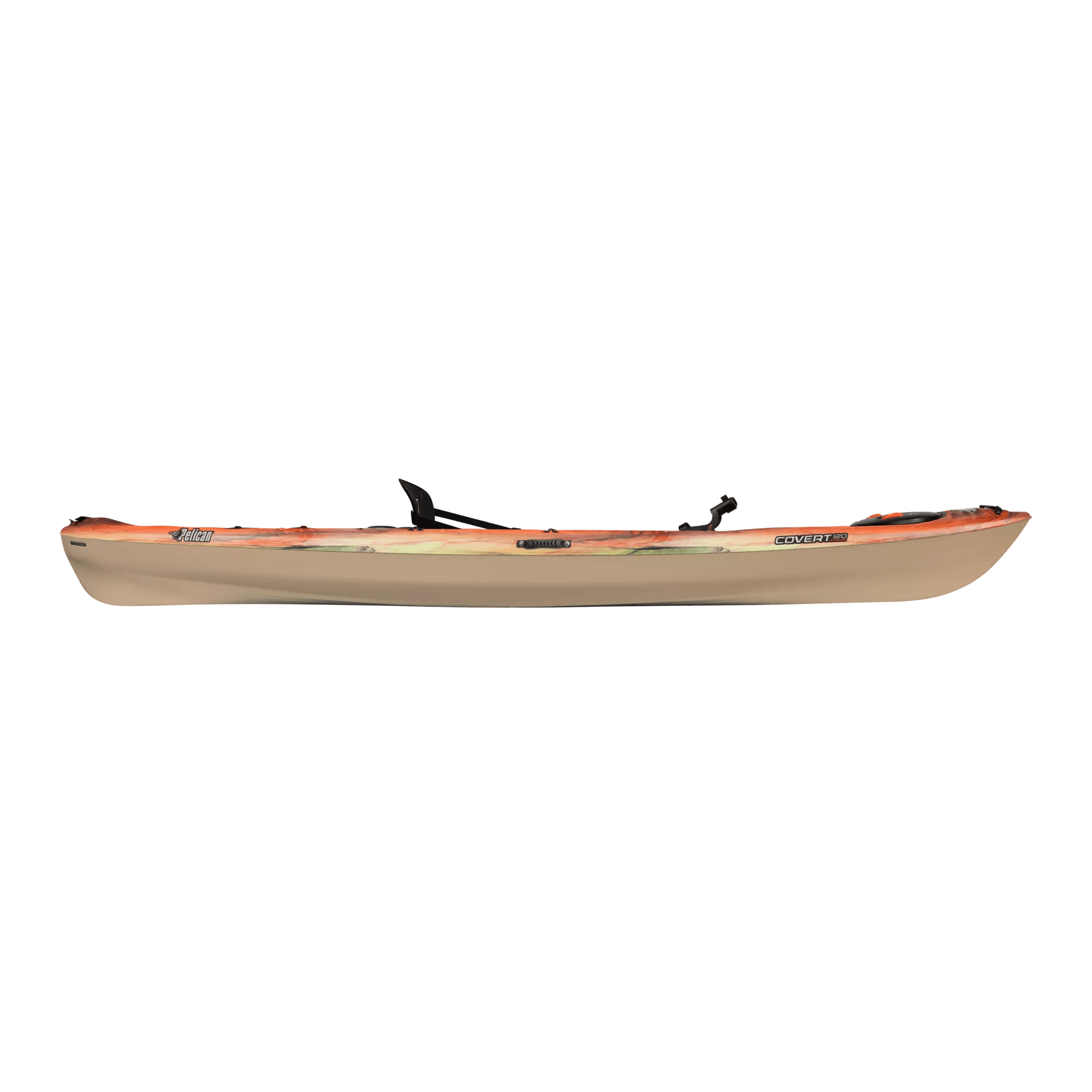 PELICAN - Covert 120 Angler Fishing Kayak - Grey - KWF12P104 - SIDE
