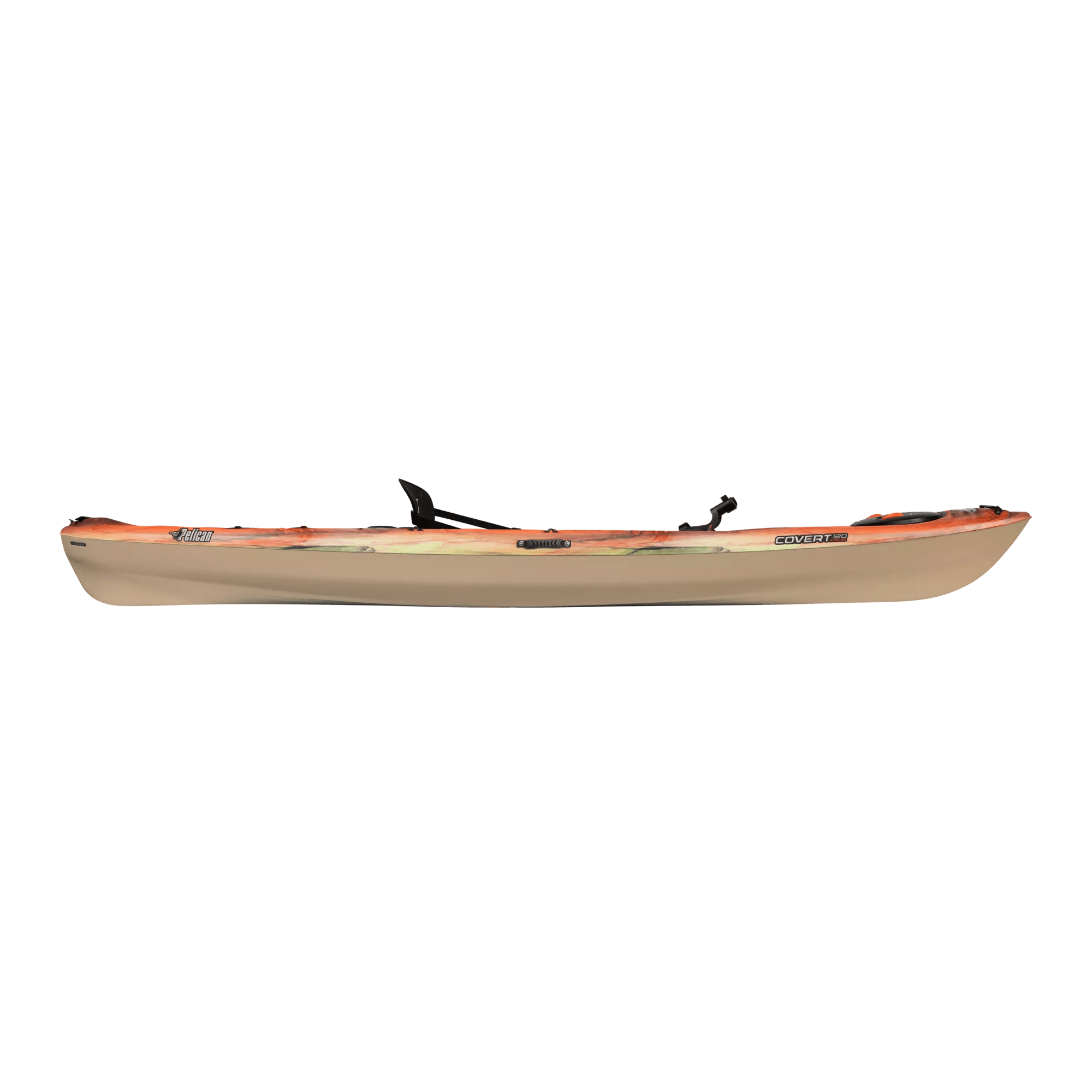 PELICAN - Kayak de pêche Covert 120 - Grey - KWF12P104-00 - SIDE