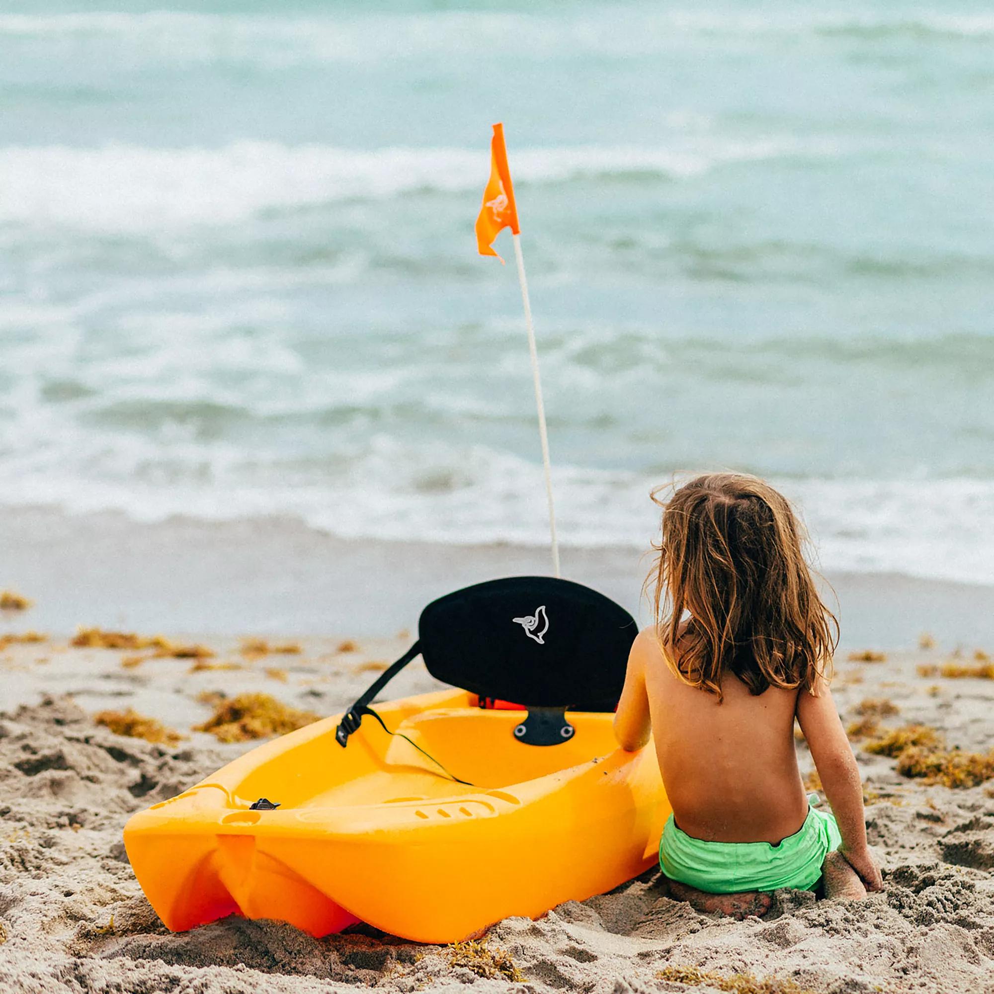PELICAN - Solo Kids Kayak with Paddle/Flag/Backrest - Orange - KOS06P502-00 - LIFE STYLE 1