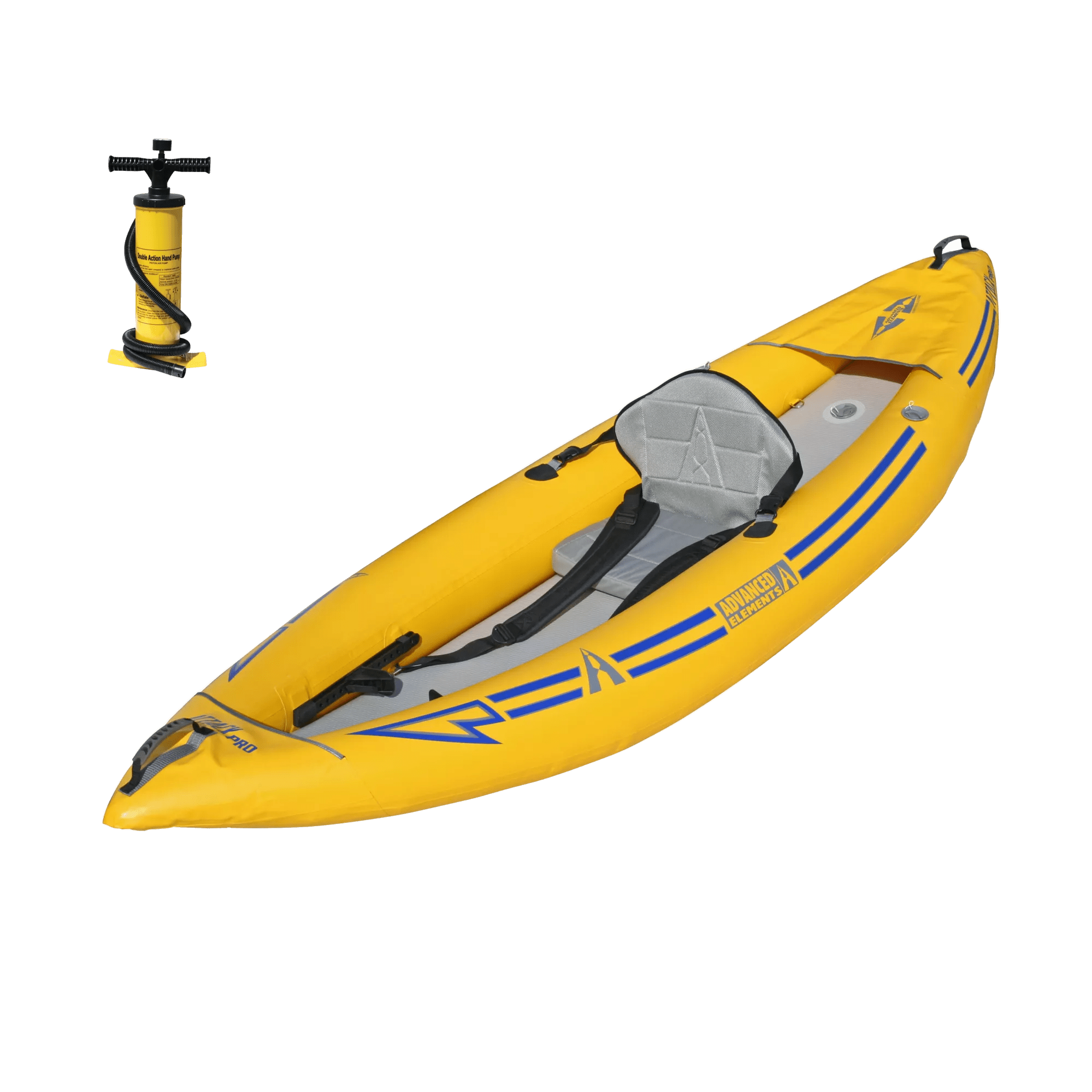 ADVANCED ELEMENTS - Kayak d’eaux vives Attack Pro avec pompe - Grey - AE1051-Y-P - ISO 