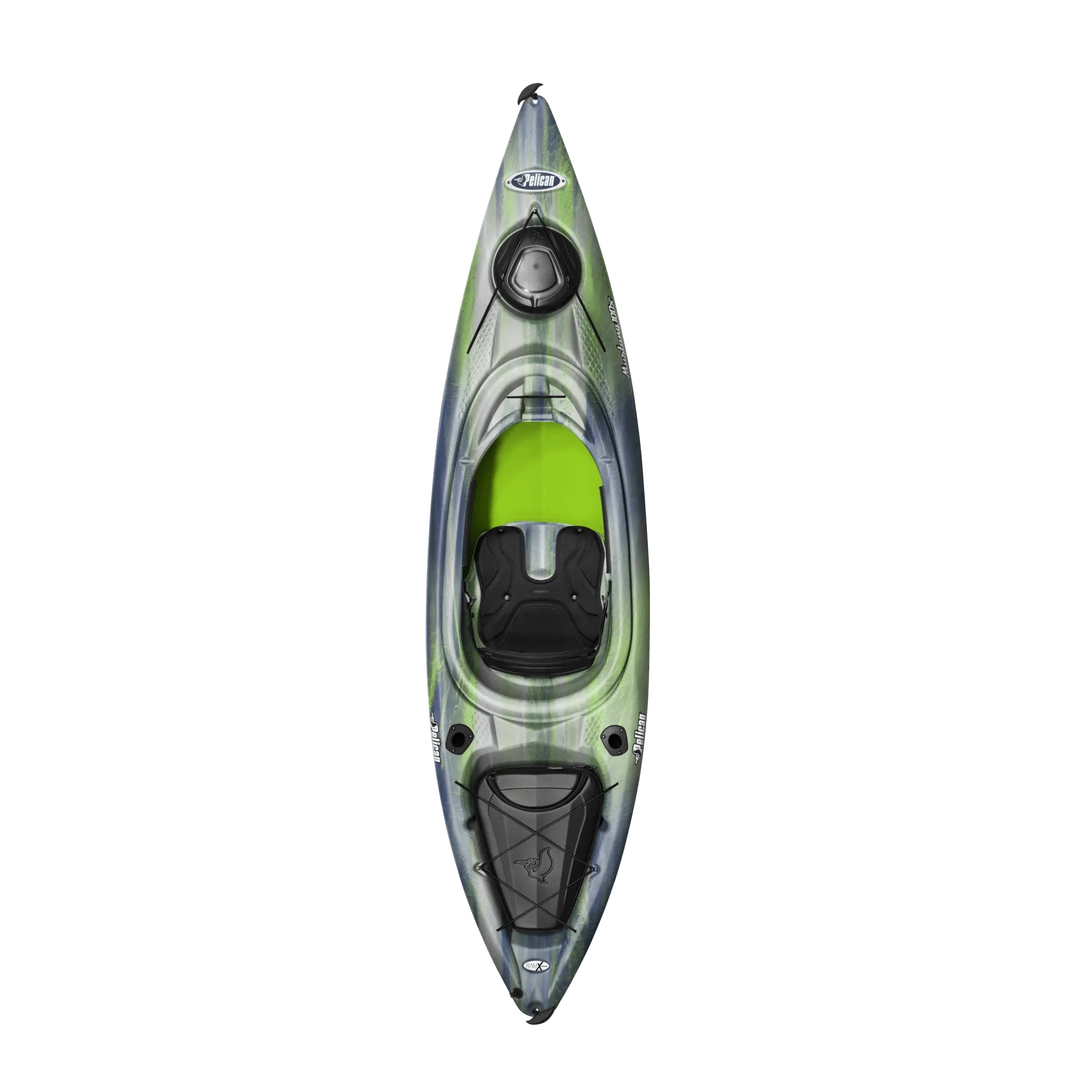 PELICAN - Mustang 100X EXO Recreational Kayak - Grey - KYF10P203 - TOP