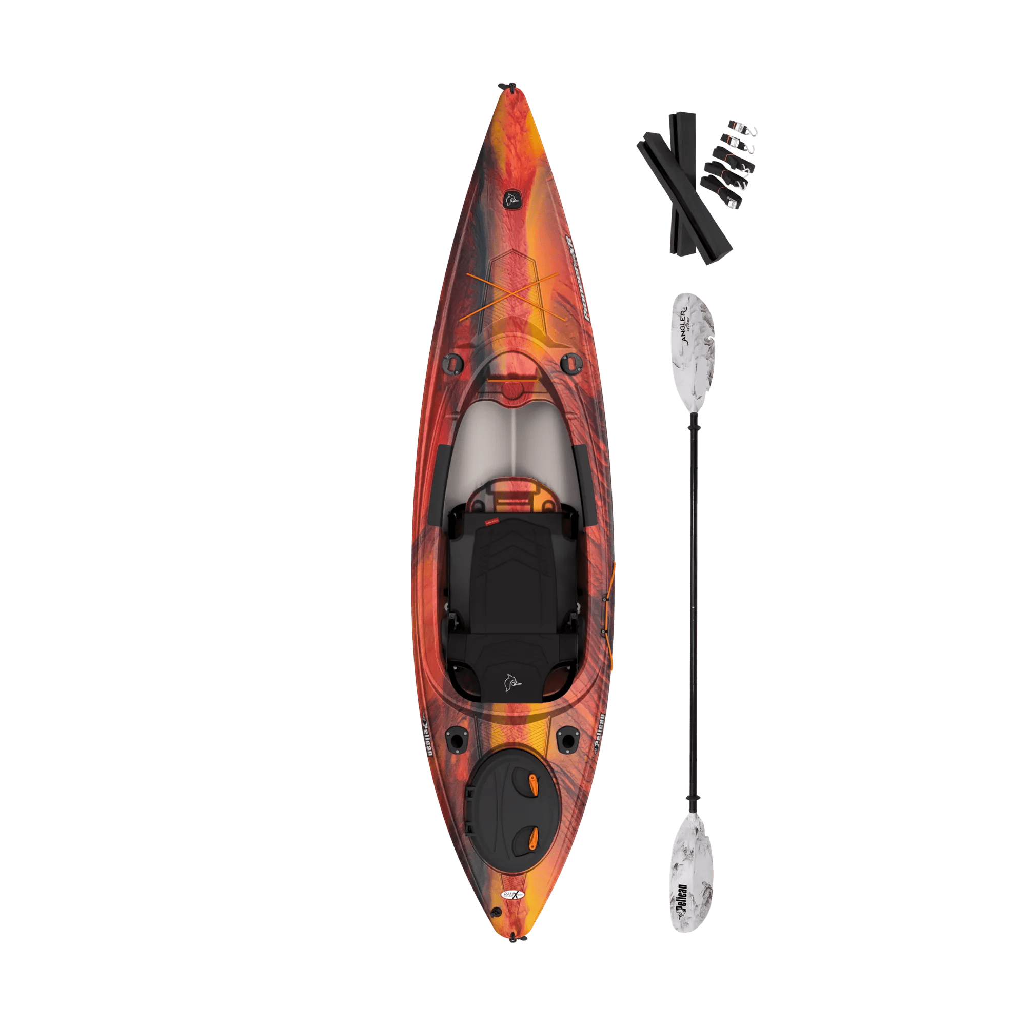 PELICAN - Pioneer 100XR Recreational Kayak with Paddle - Yellow - MDP10P102 - TOP