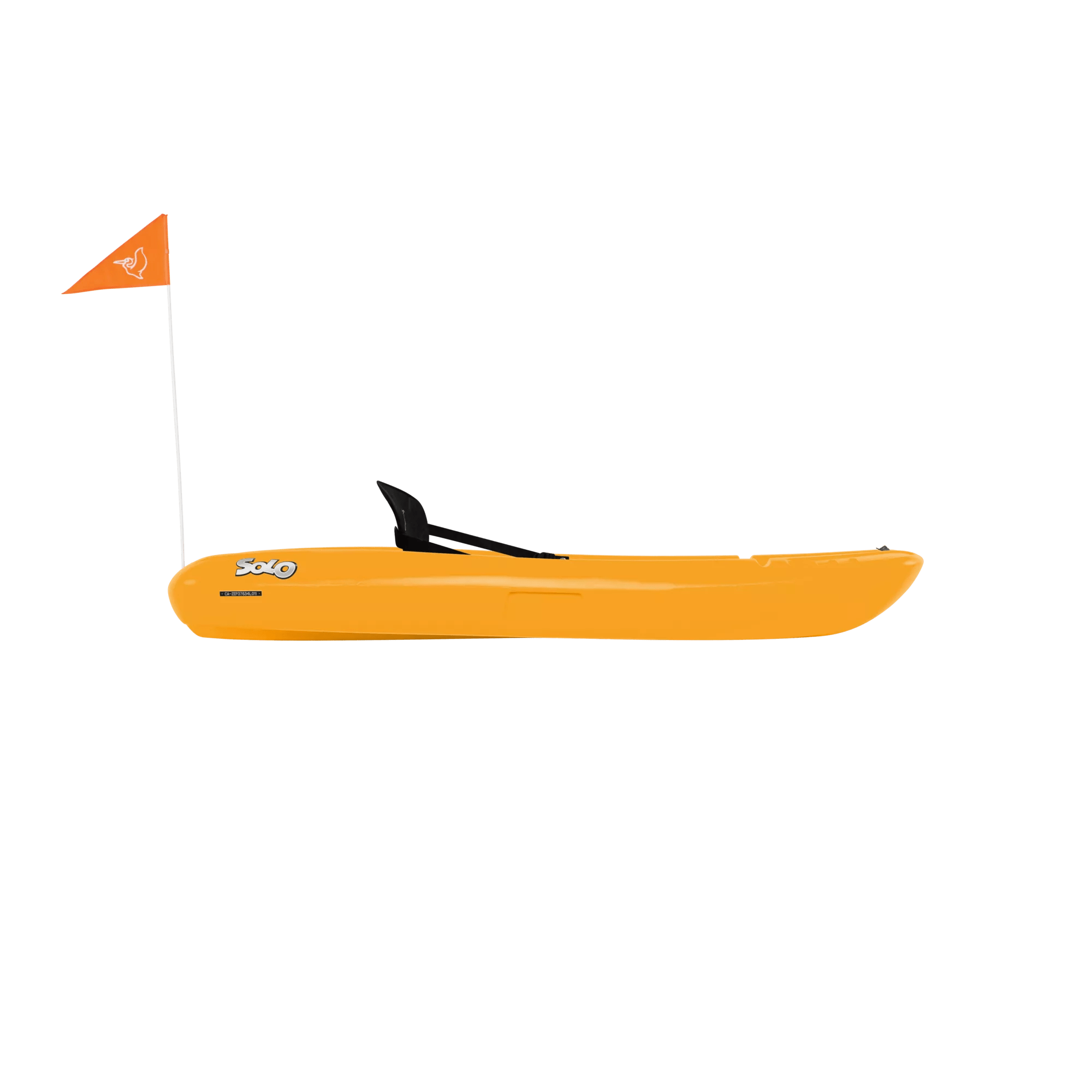 PELICAN - Solo Kids Kayak with Paddle/Flag/Backrest - Orange - KOS06P502-00 - SIDE