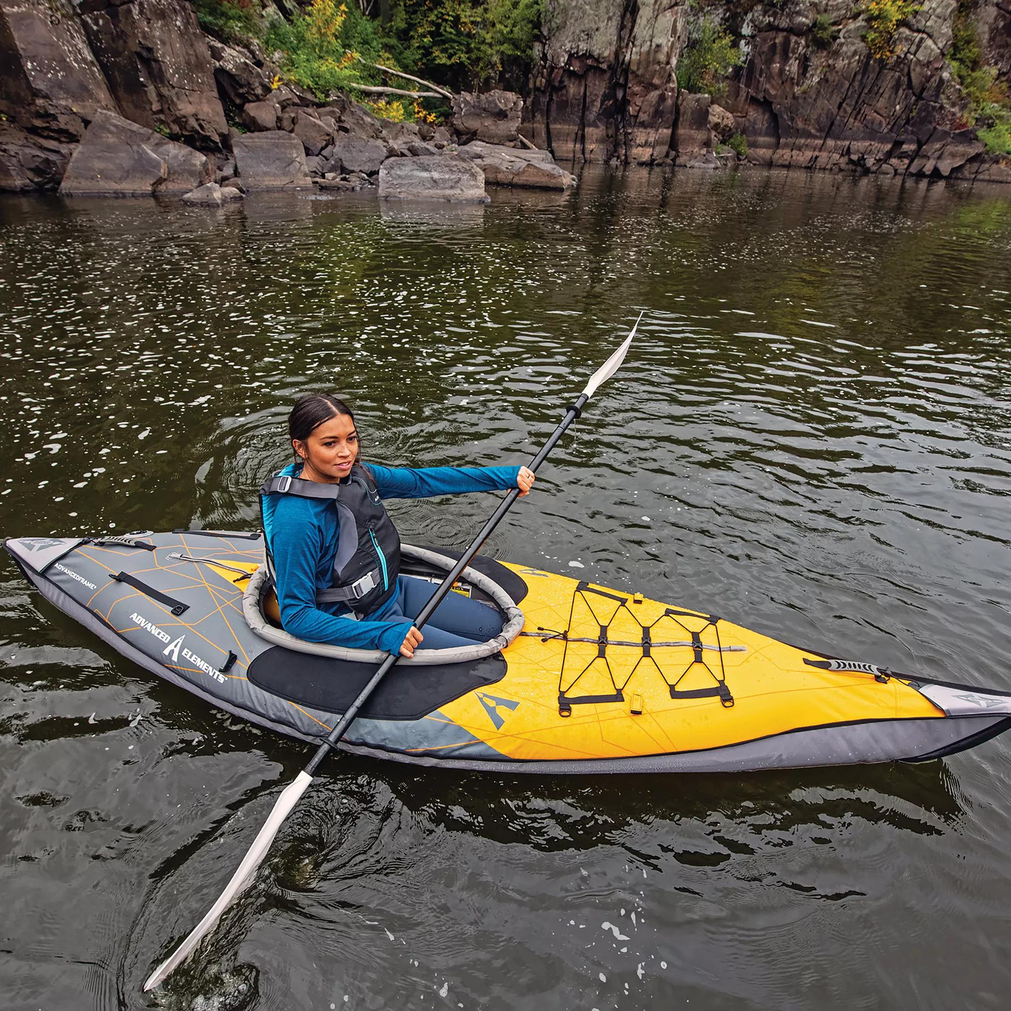 ADVANCED ELEMENTS - AdvancedFrame™ Elite Kayak with Pump - Orange - AE1012-OG-E-P - LIFE STYLE 1