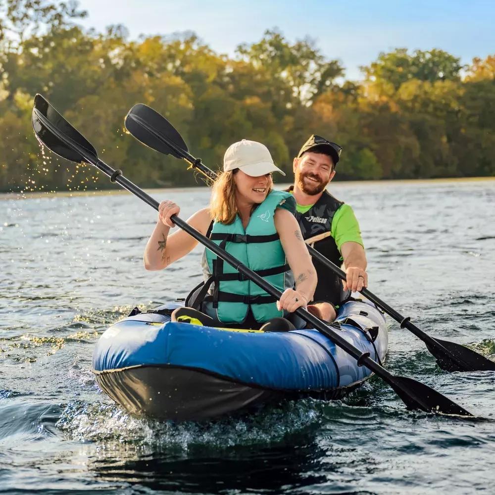PELICAN - Convertible Inflatable Tandem Kayak iESCAPE 110 - Blue - MMG11P104 - LIFE STYLE 1