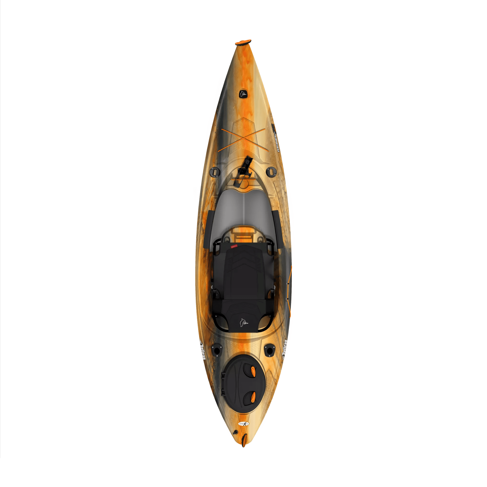 PELICAN - Rebel 100XR Angler Fishing Kayak - Grey - MDP10P700 - TOP