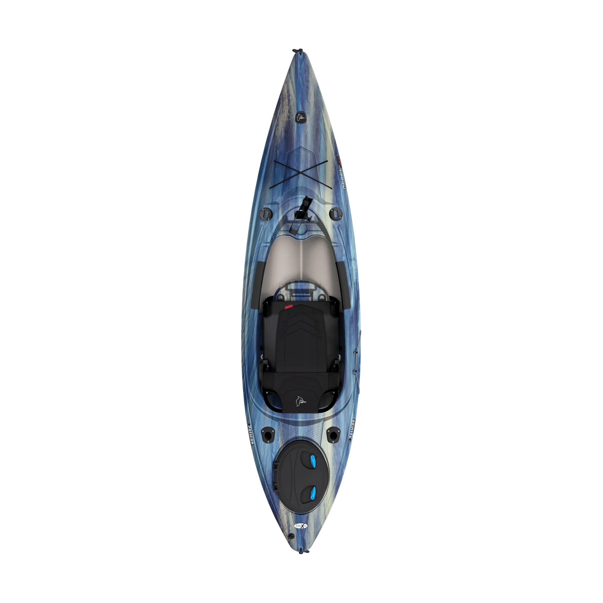 PELICAN - Kayak de pêche Rebel 100XR Angler - Blue - MDP10P104 - TOP