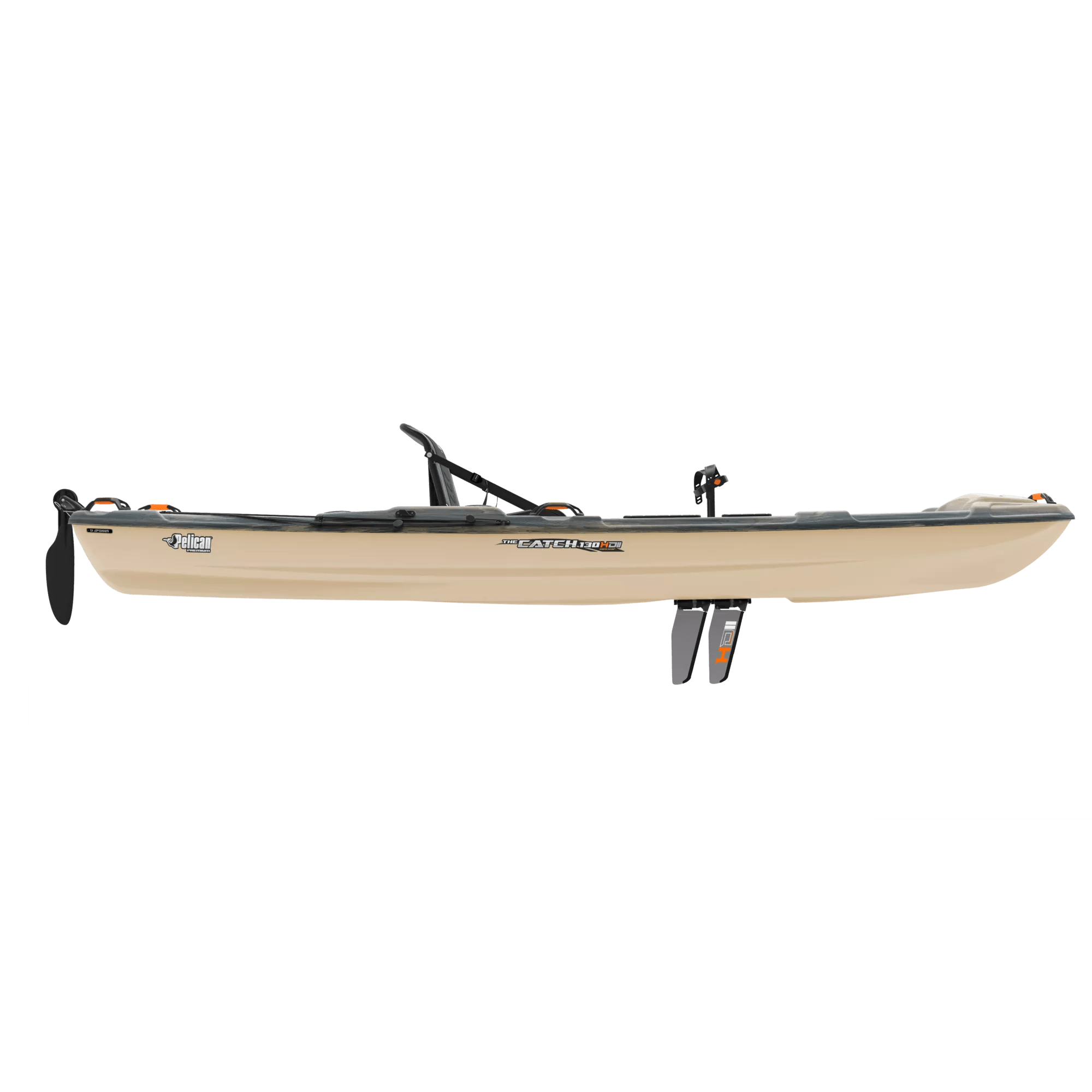 PELICAN - Catch 130 Hydryve II Fishing Kayak - Grey - KRP13P100-00 - SIDE