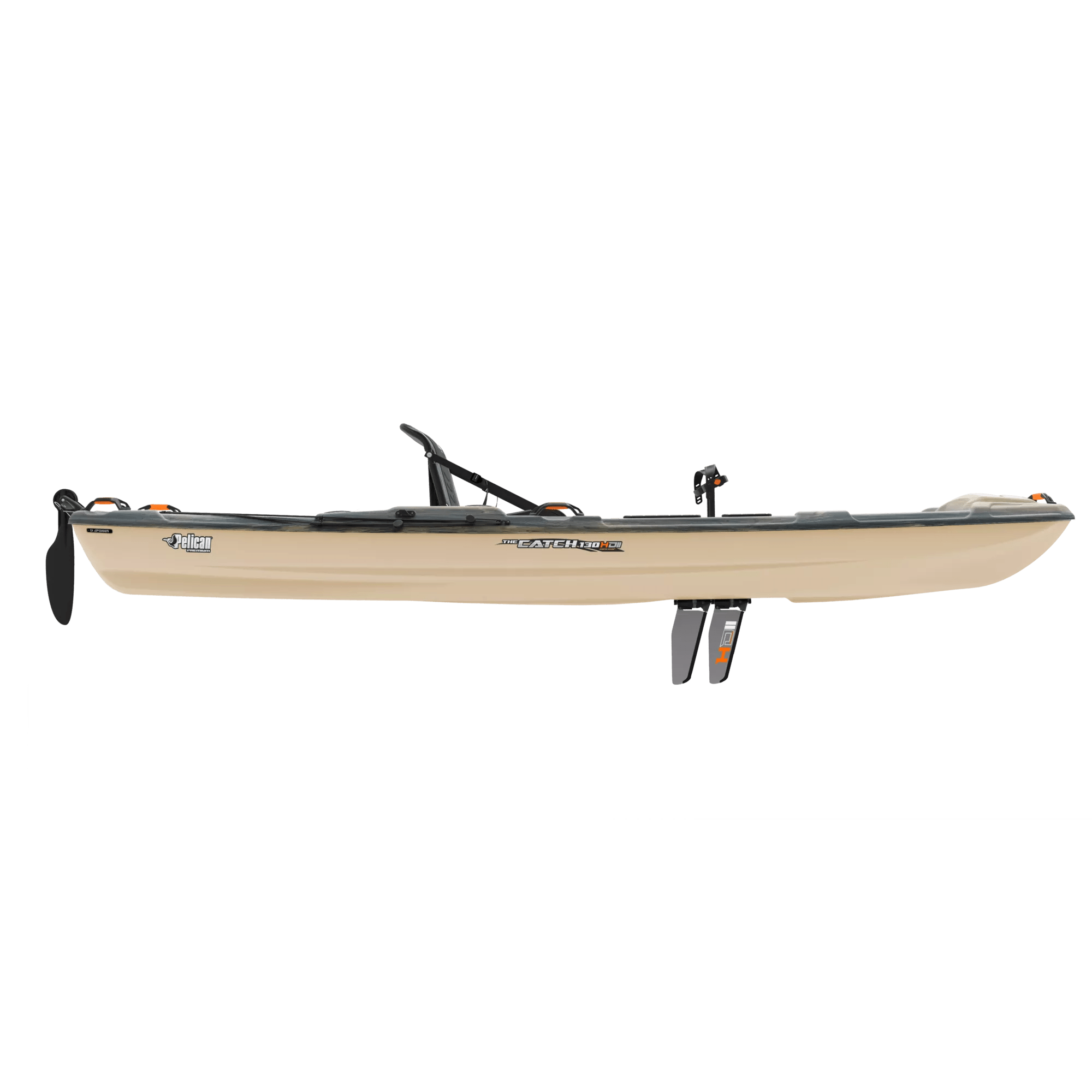 PELICAN - Kayak de pêche Catch 130 Hydryve II - Grey - KRP13P100-00 - SIDE