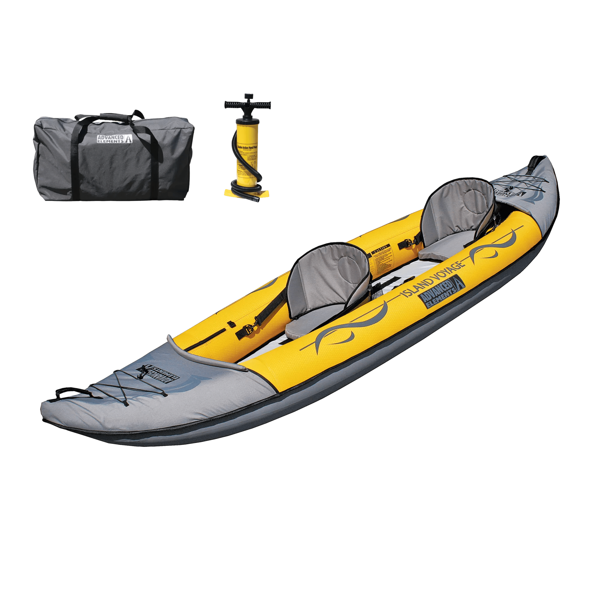 ADVANCED ELEMENTS - Island Voyage™ 2 Recreational Kayak with Pump - Yellow - AE3023-Y-P - ISO 