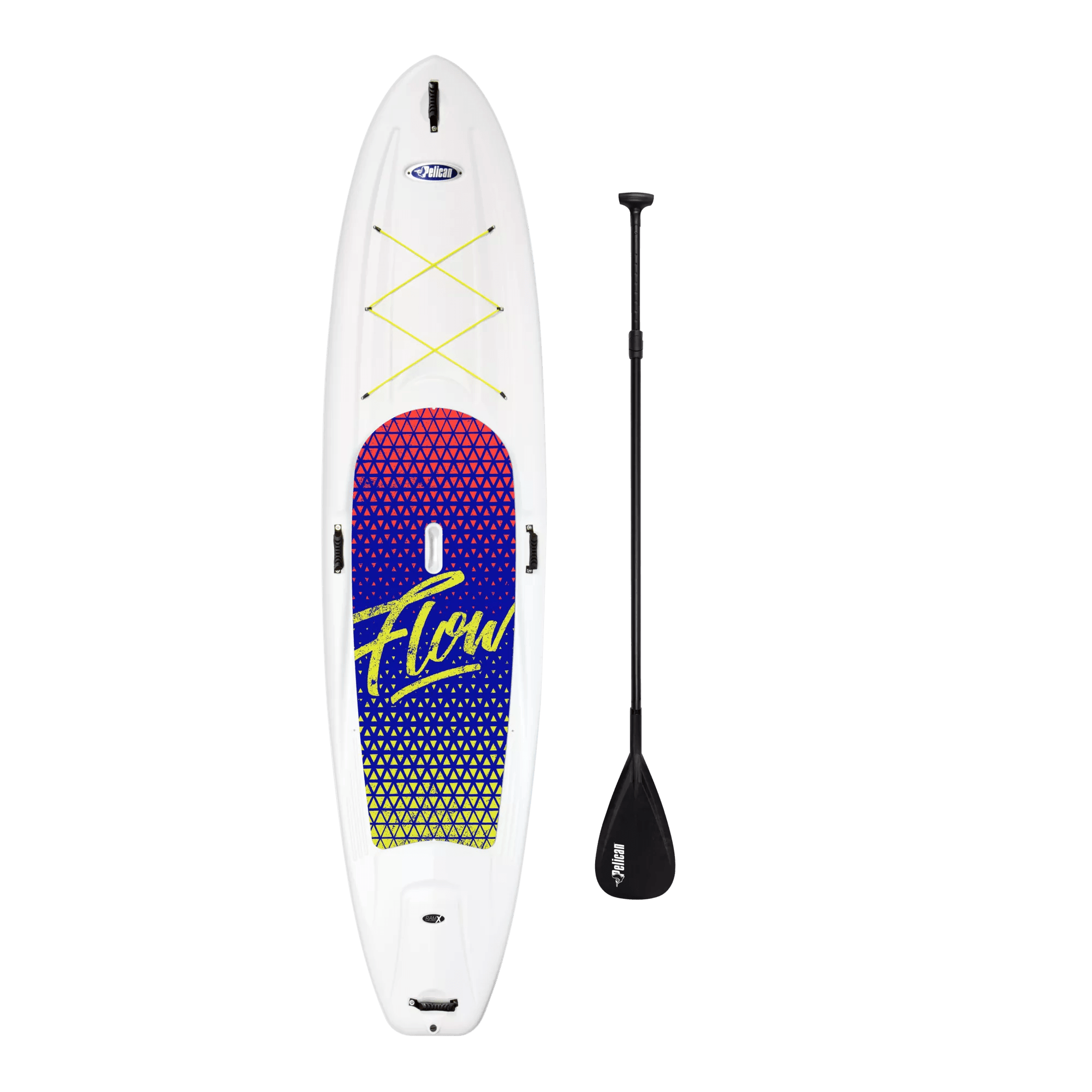 PELICAN - Flow 116 Recreational Paddle Board with Paddle - White - FAA11P209-W - TOP