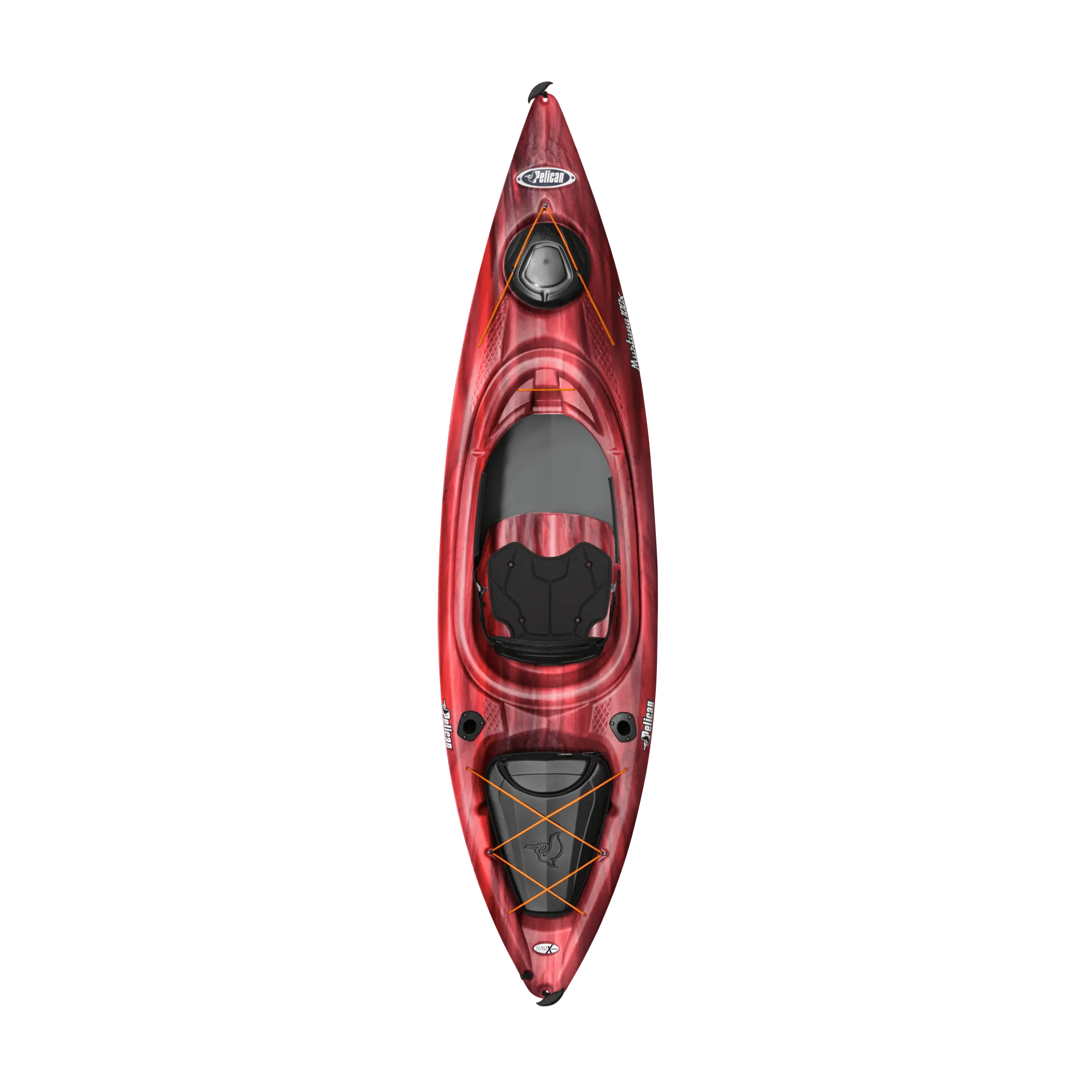 PELICAN - Mustang 100X EXO Recreational Kayak - Red - KYF10P325 - TOP
