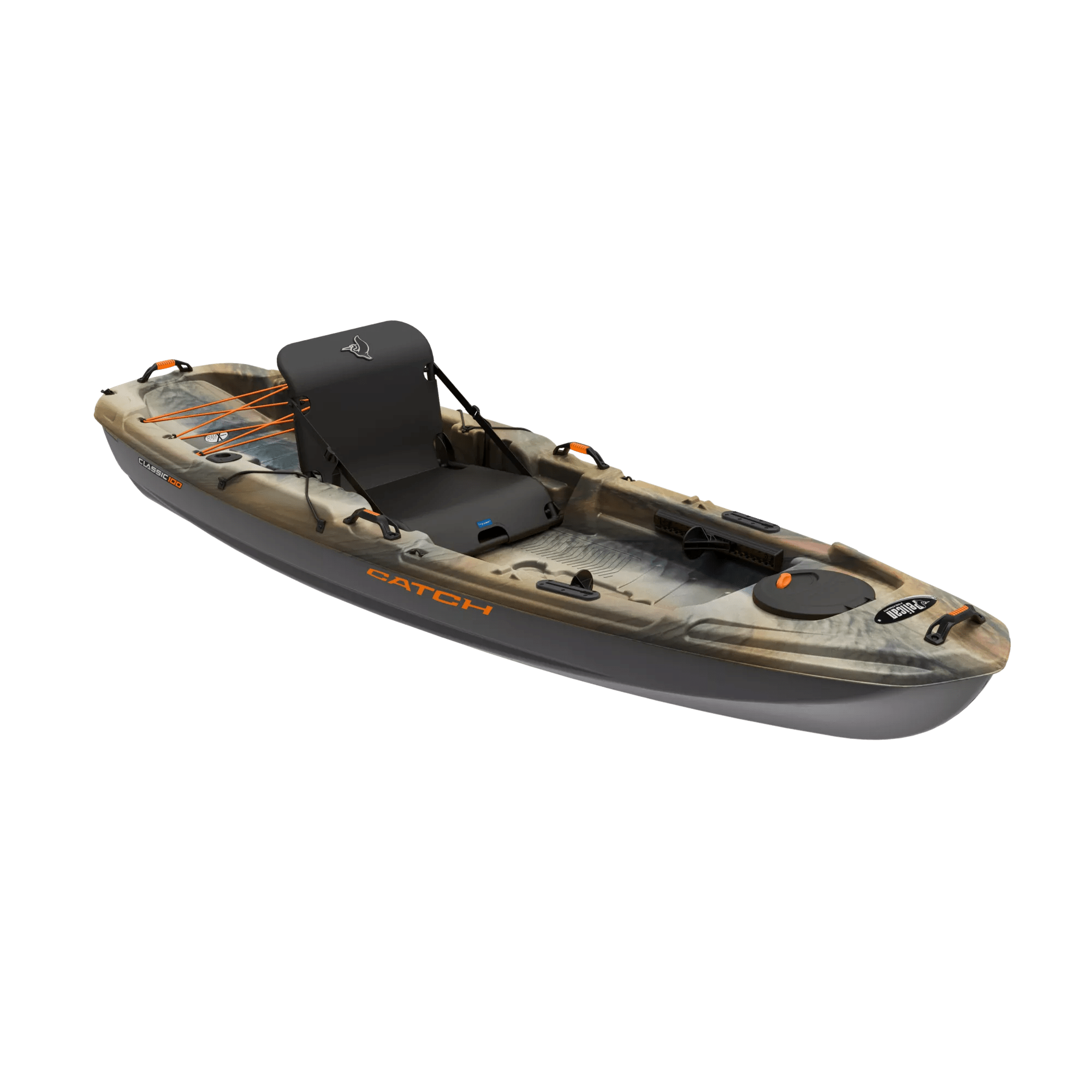 PELICAN - Catch Classic 100 Fishing Kayak - Grey - KRP10P102-00 - ISO 