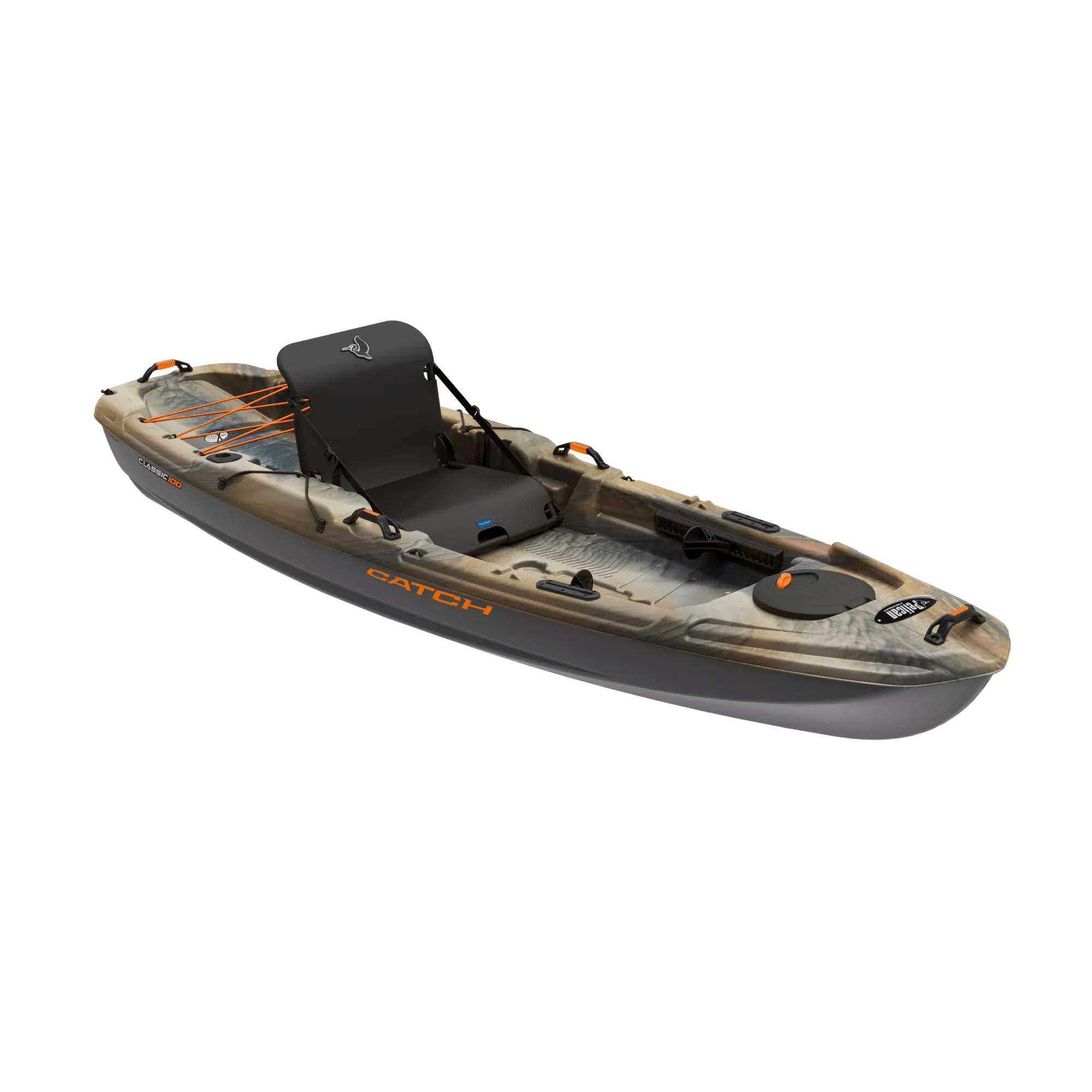 PELICAN - Catch Classic 100 Fishing Kayak - Grey - KRP10P102-00 - ISO