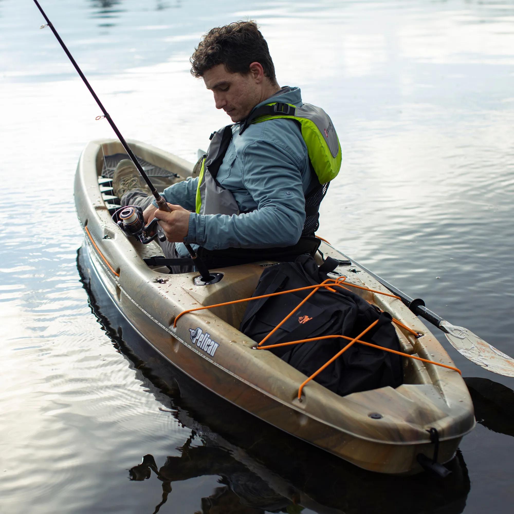 PELICAN - Motion 100X Angler Fishing Kayak - Grey - MBL10P305 - LIFE STYLE 1