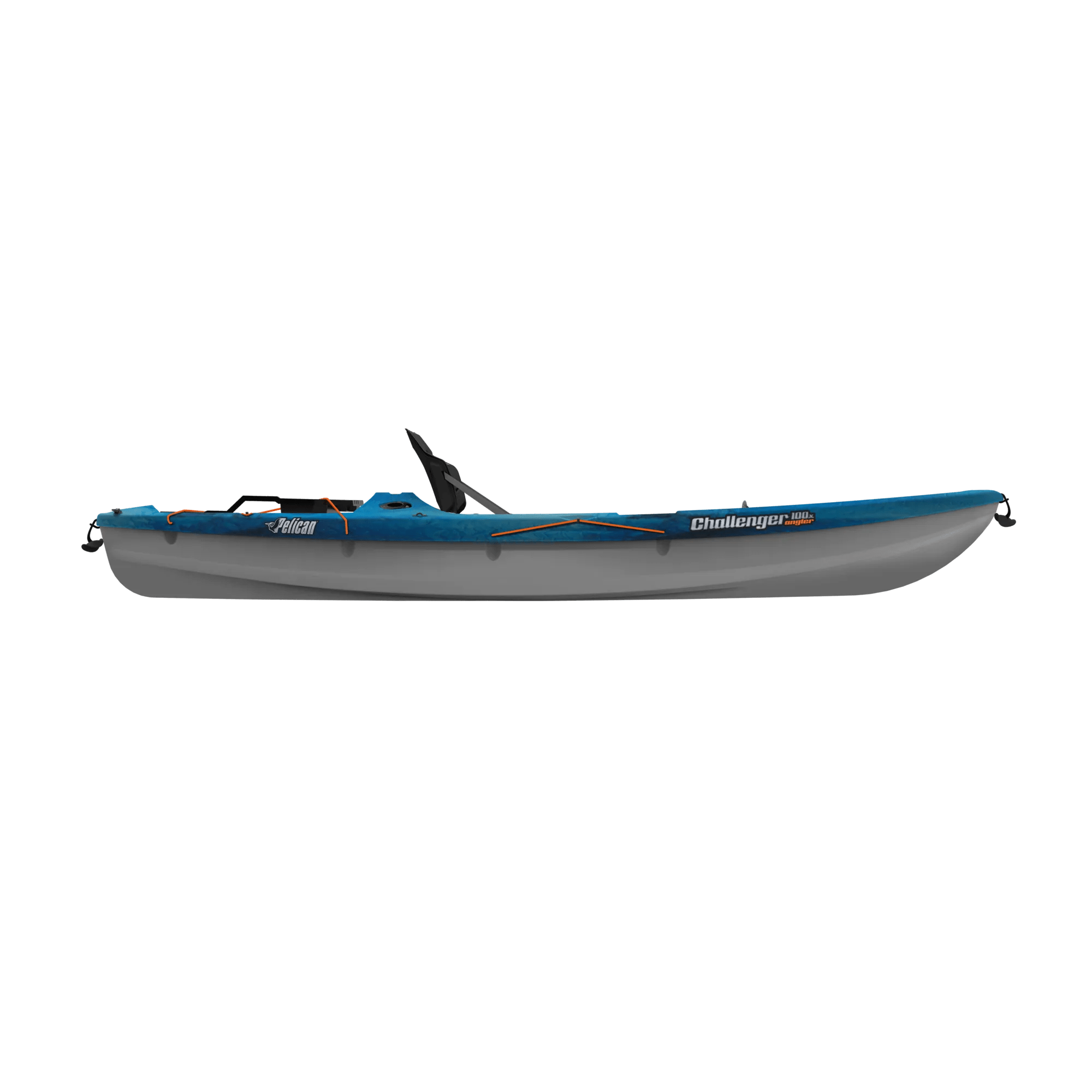 PELICAN - Challenger 100X Angler Fishing Kayak - Grey - MBL10P605 - SIDE