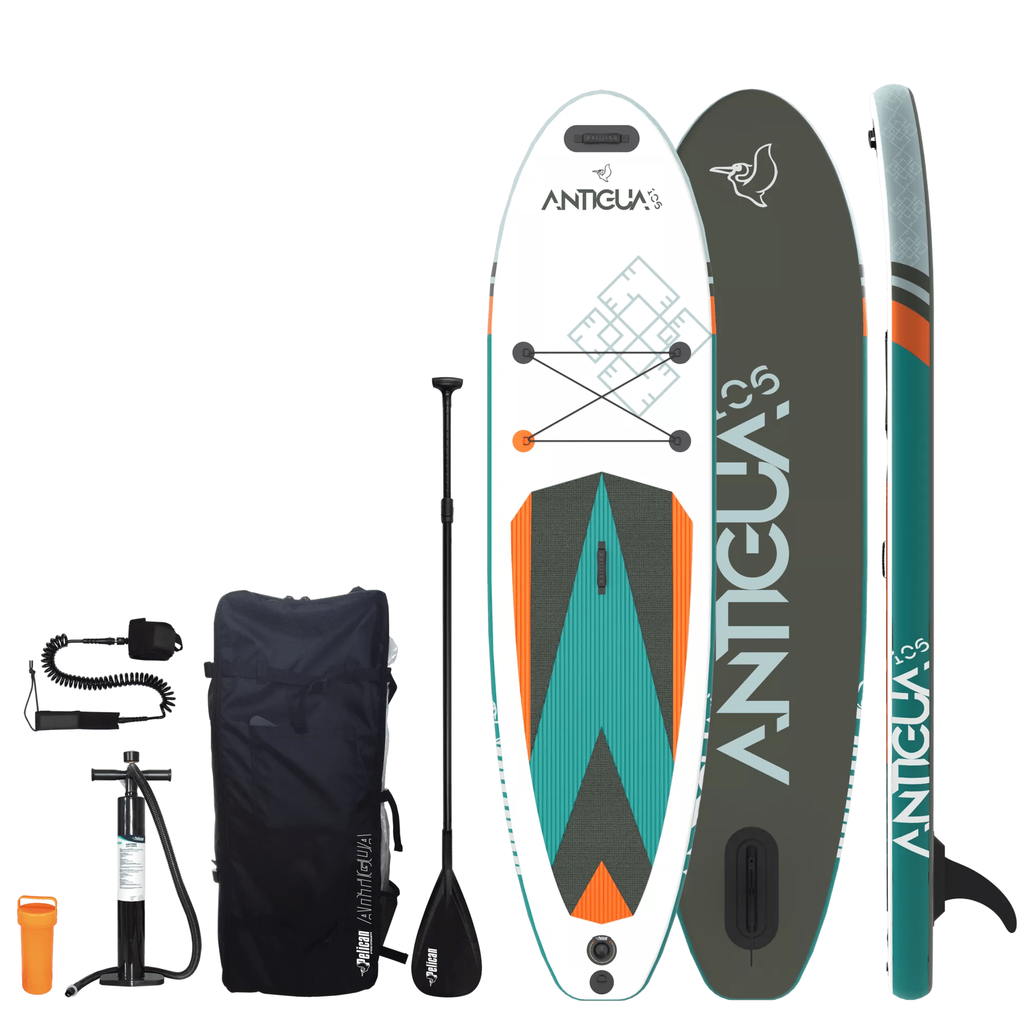 PELICAN - Antigua 106 Inflatable Paddle Board - Yellow - FIG10P100 - SIDE