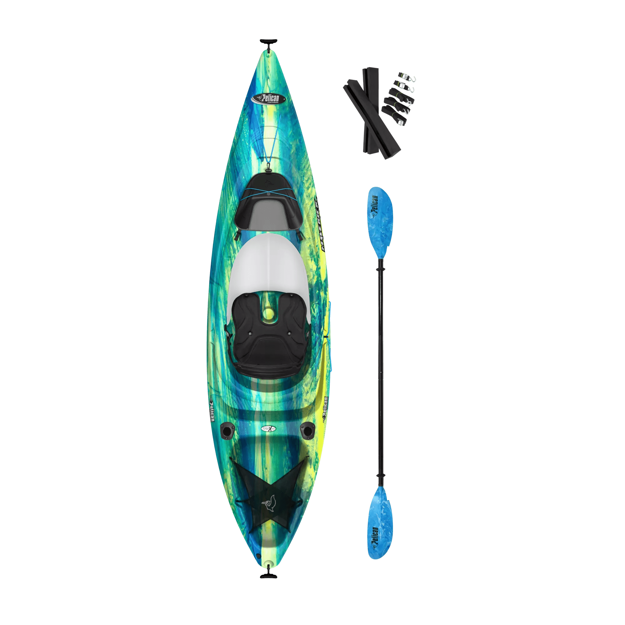 PELICAN - Maverick 100X Kayak with Paddle - Grey - KAP10P104 - TOP