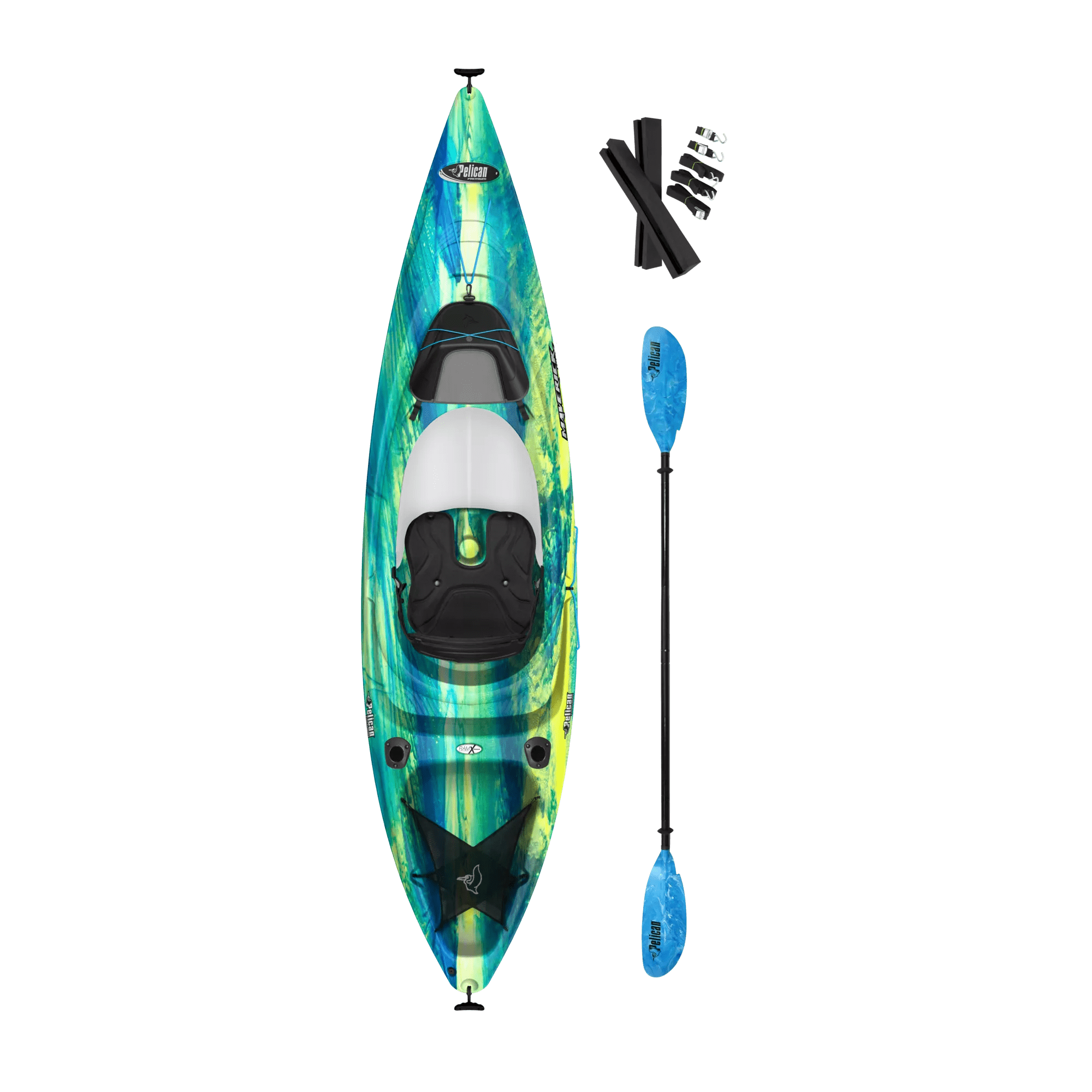 PELICAN - Kayak récréatif Maverick 100X avec pagaie - Grey - KAP10P104 - TOP