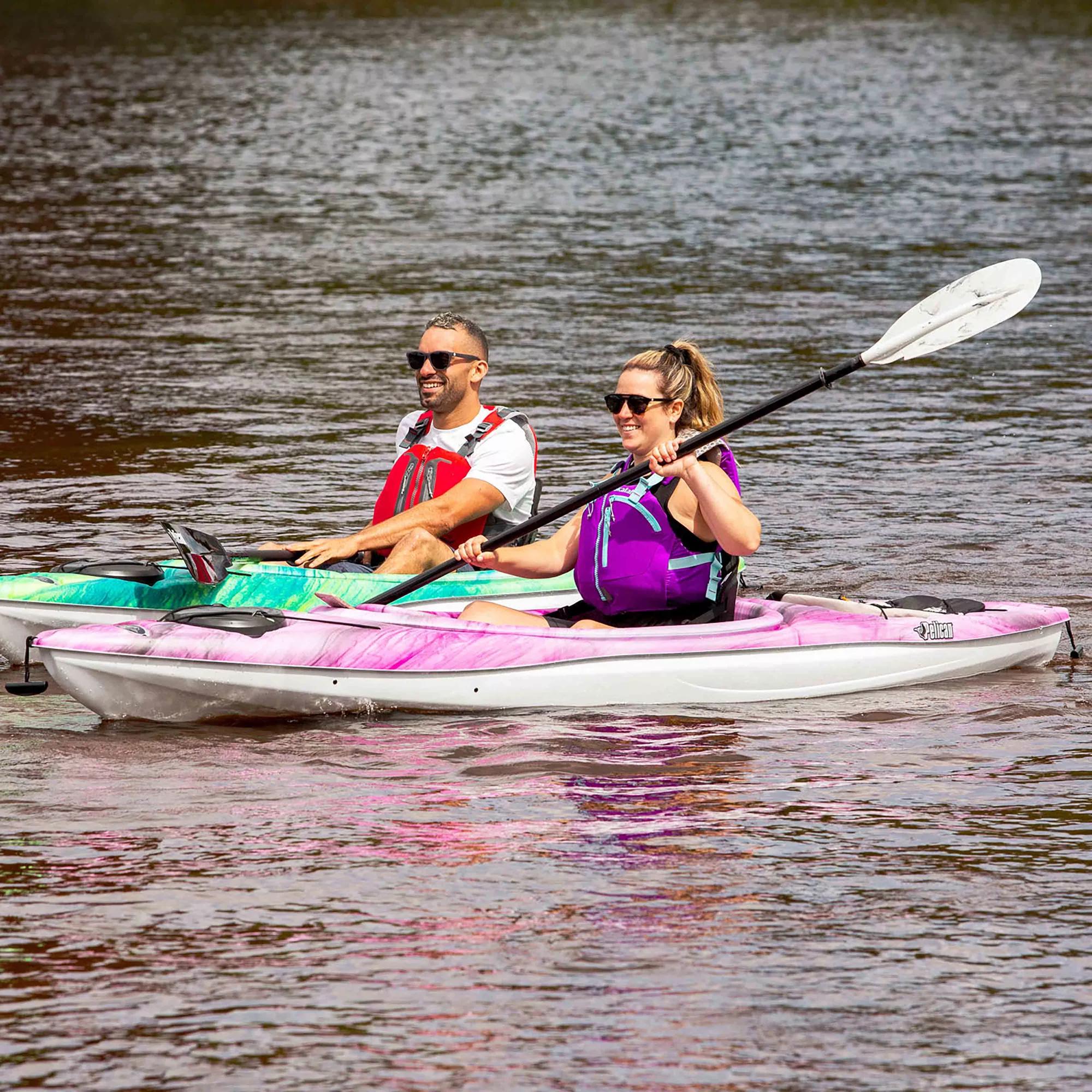  Pelican Poseidon Paddle 89 in + Onyx MoveVent Dynamic Vest  (Orange, M/L) : Sports & Outdoors