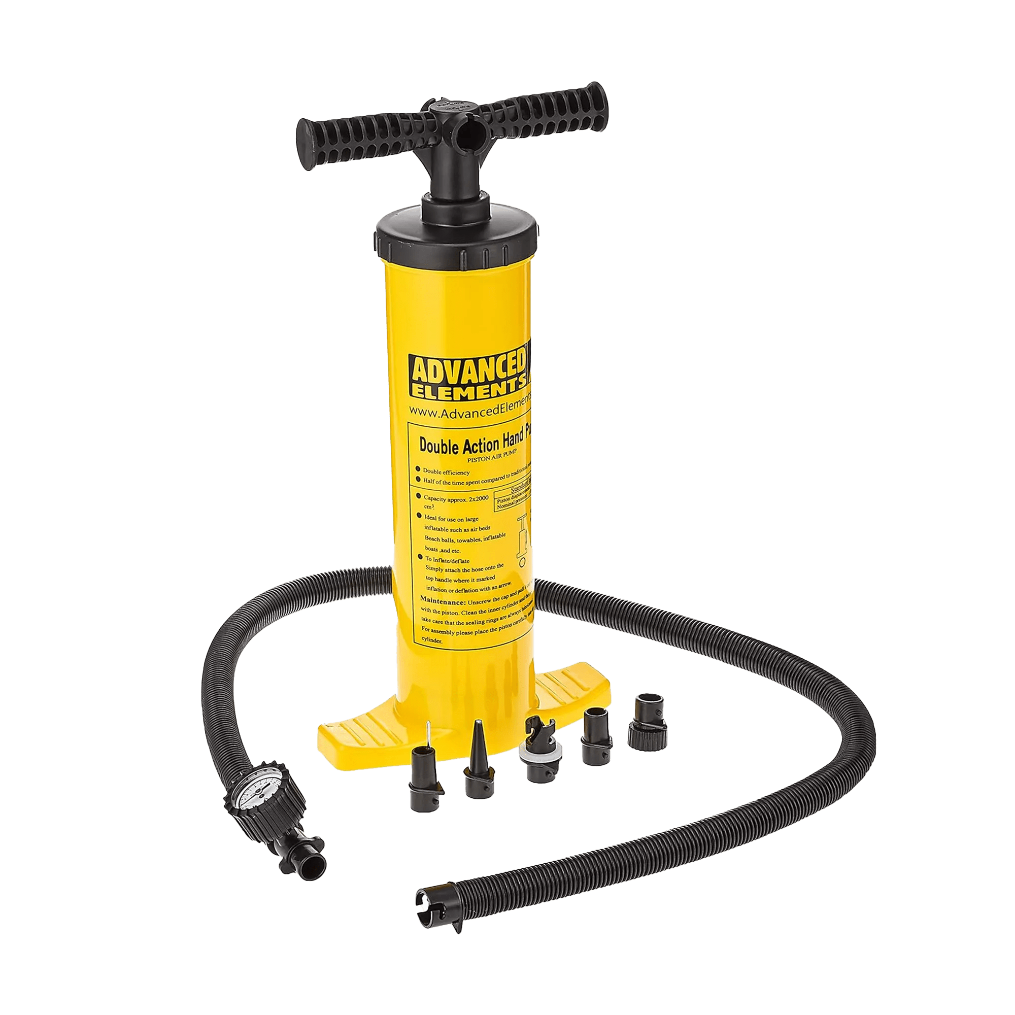 ADVANCED ELEMENTS - Double-Action Hand Pump for low-pressure inflatables - Black - AE2011 - ISO