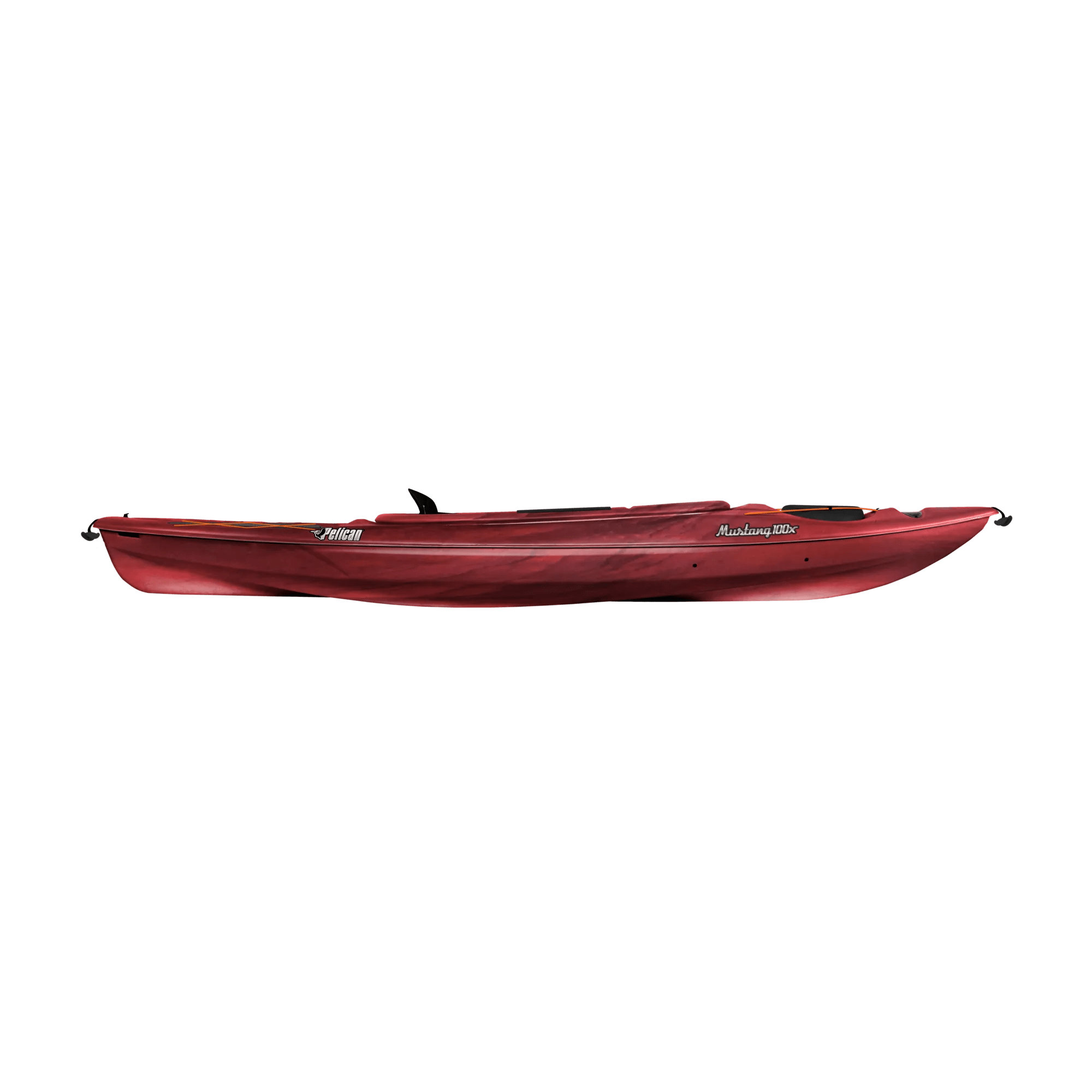 PELICAN - Mustang 100X EXO Recreational Kayak - Red - KYF10P325 - SIDE