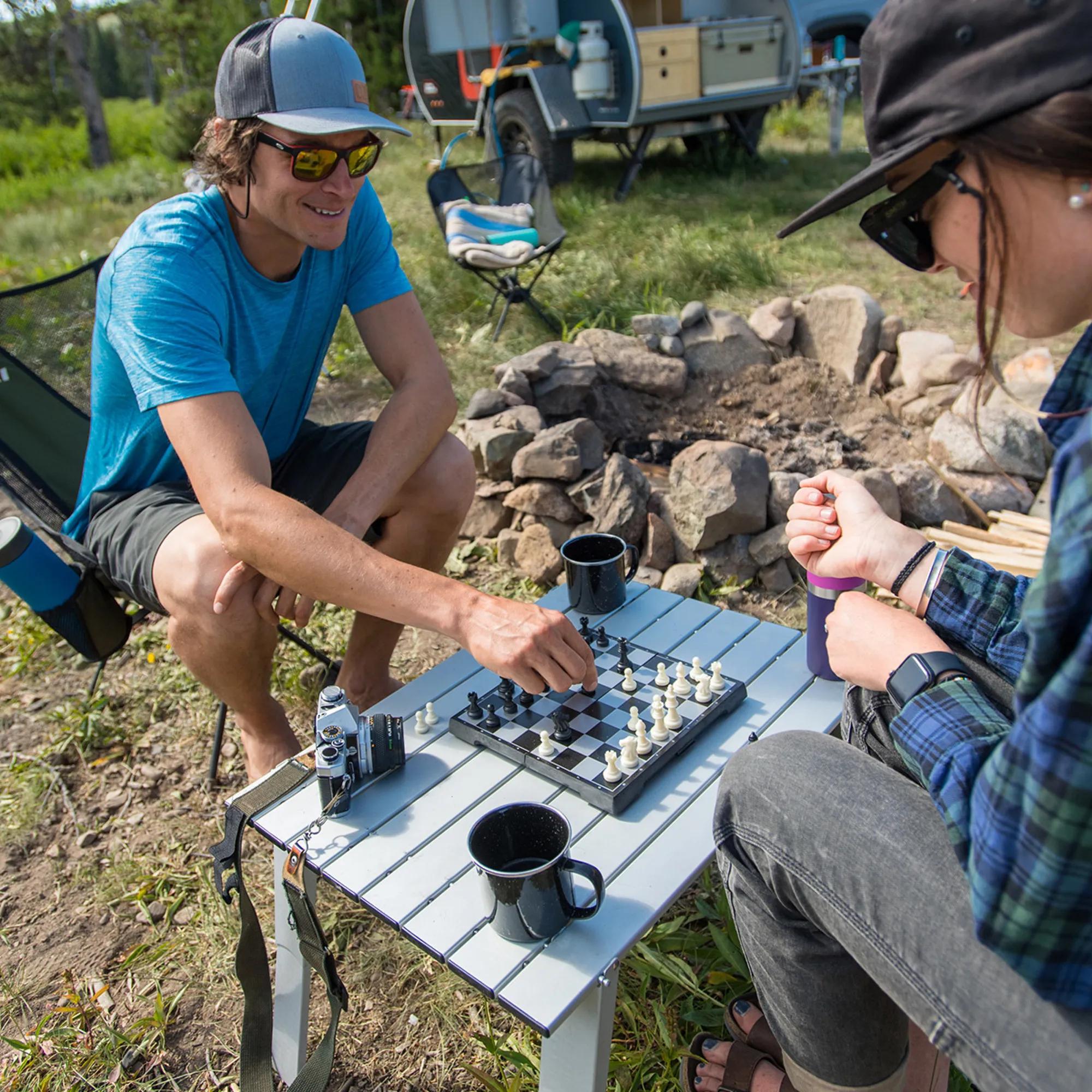 GSI OUTDOORS - Basecamp Magnetic Chess & Checkers - Black - 99929 - LIFE STYLE 1