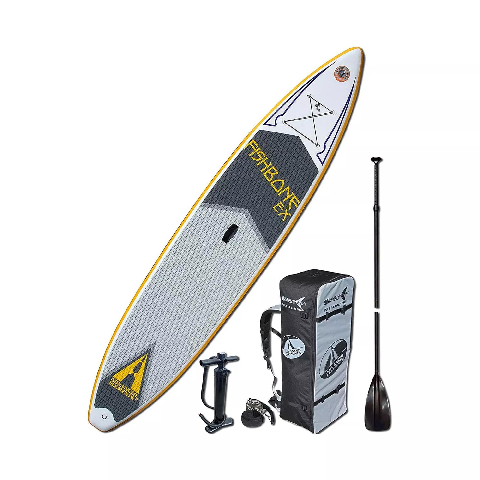 ADVANCED ELEMENTS - Fishbone EX Inflatable Stand Up Paddle Board - White - AE1064-Y - ISO 