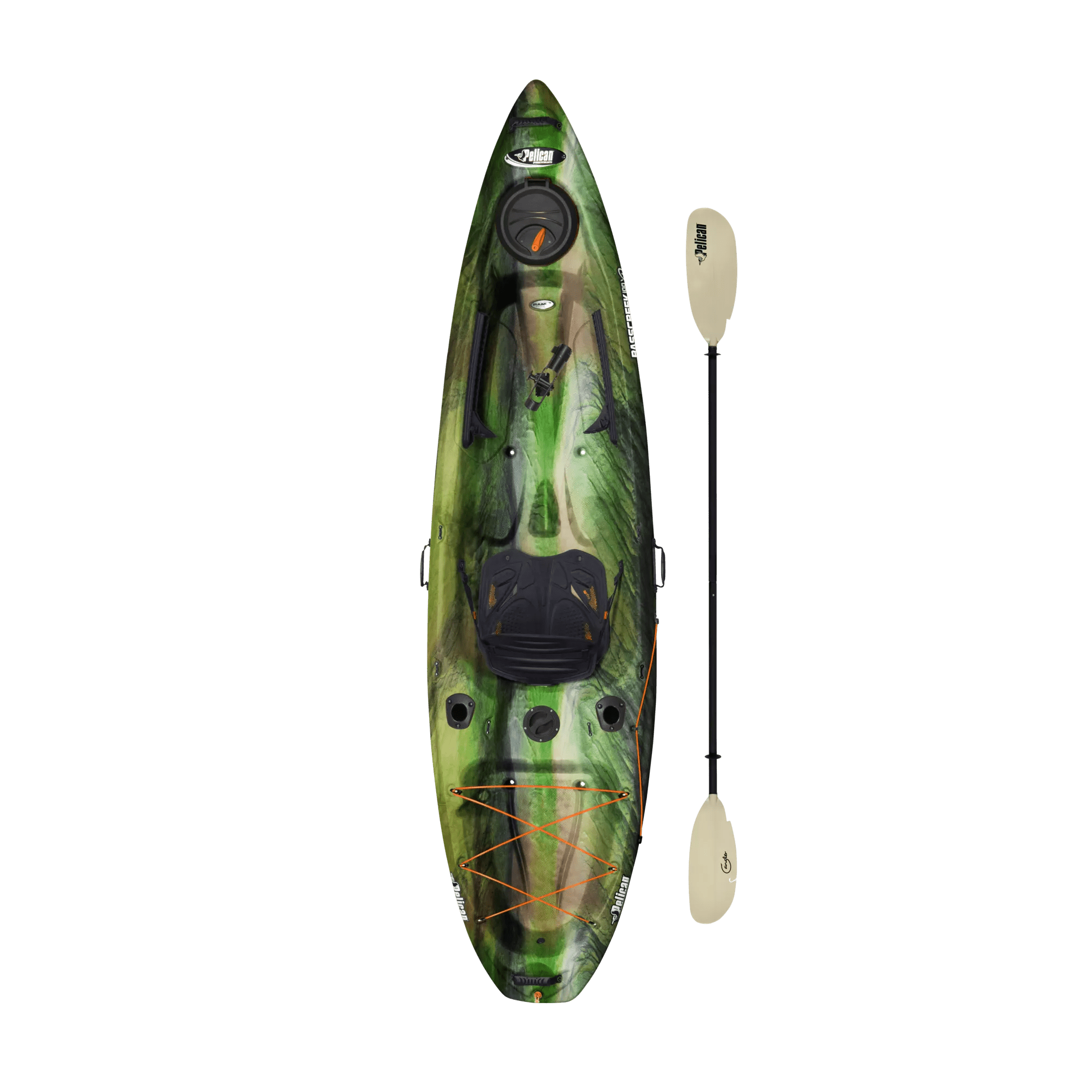 PELICAN - Basscreek 100XP Angler Fishing Kayak - Grey - KWP10P100-00 - TOP
