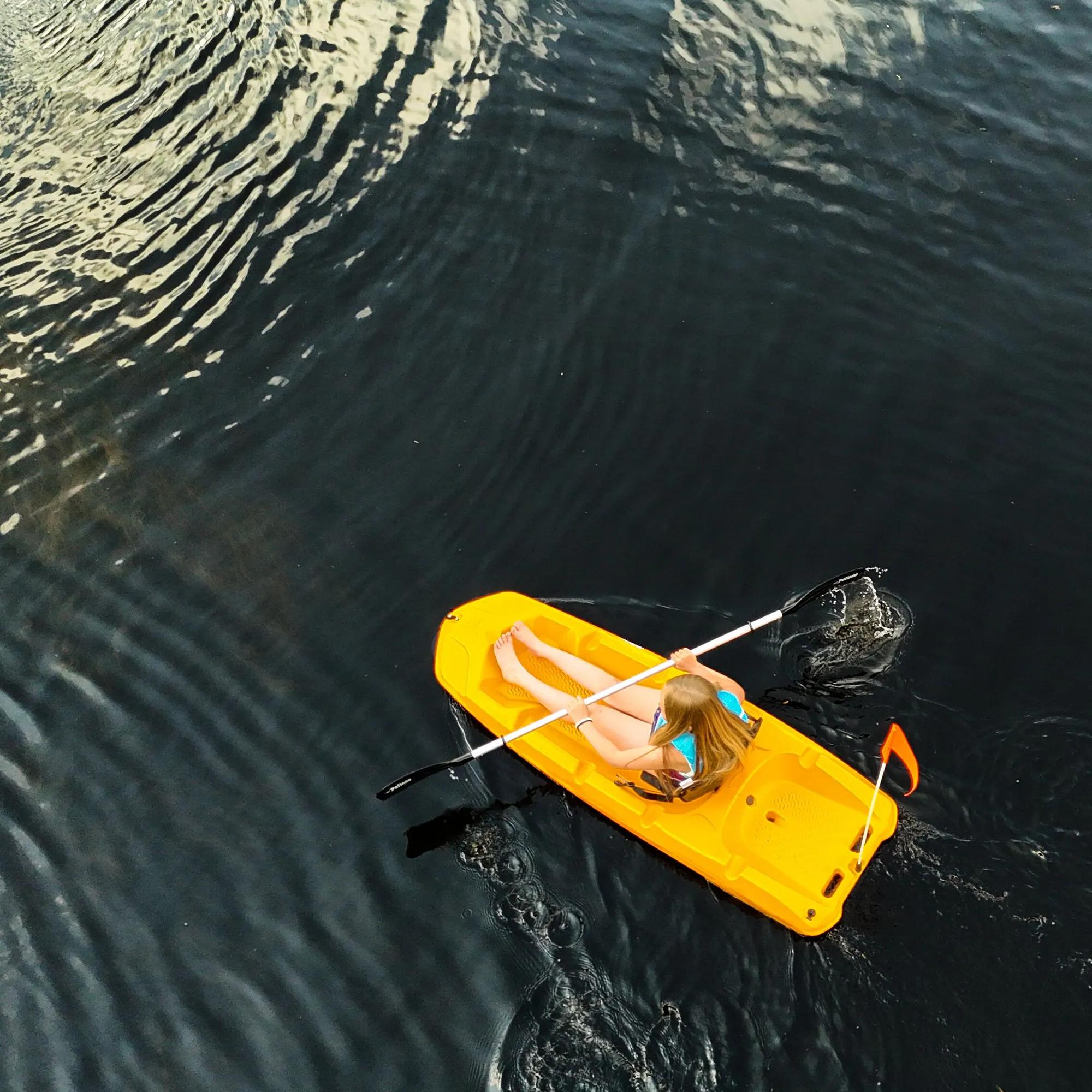PELICAN - SOLO EVO DLX Kids Kayak with Paddle and Decals - Orange - MJS06P705-00 - LIFE STYLE 2