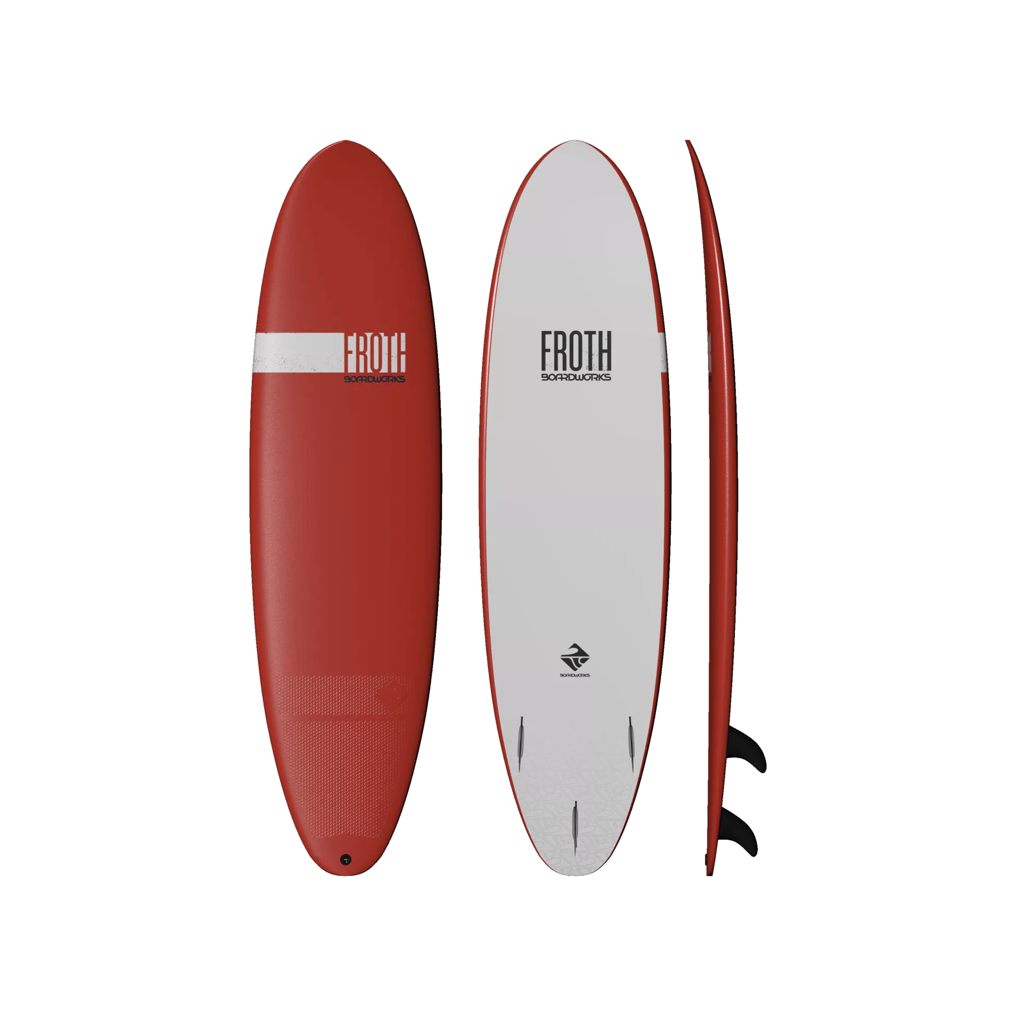 BOARDWORKS - Froth 7' Longboard - Red - 4430309510 - TOP 