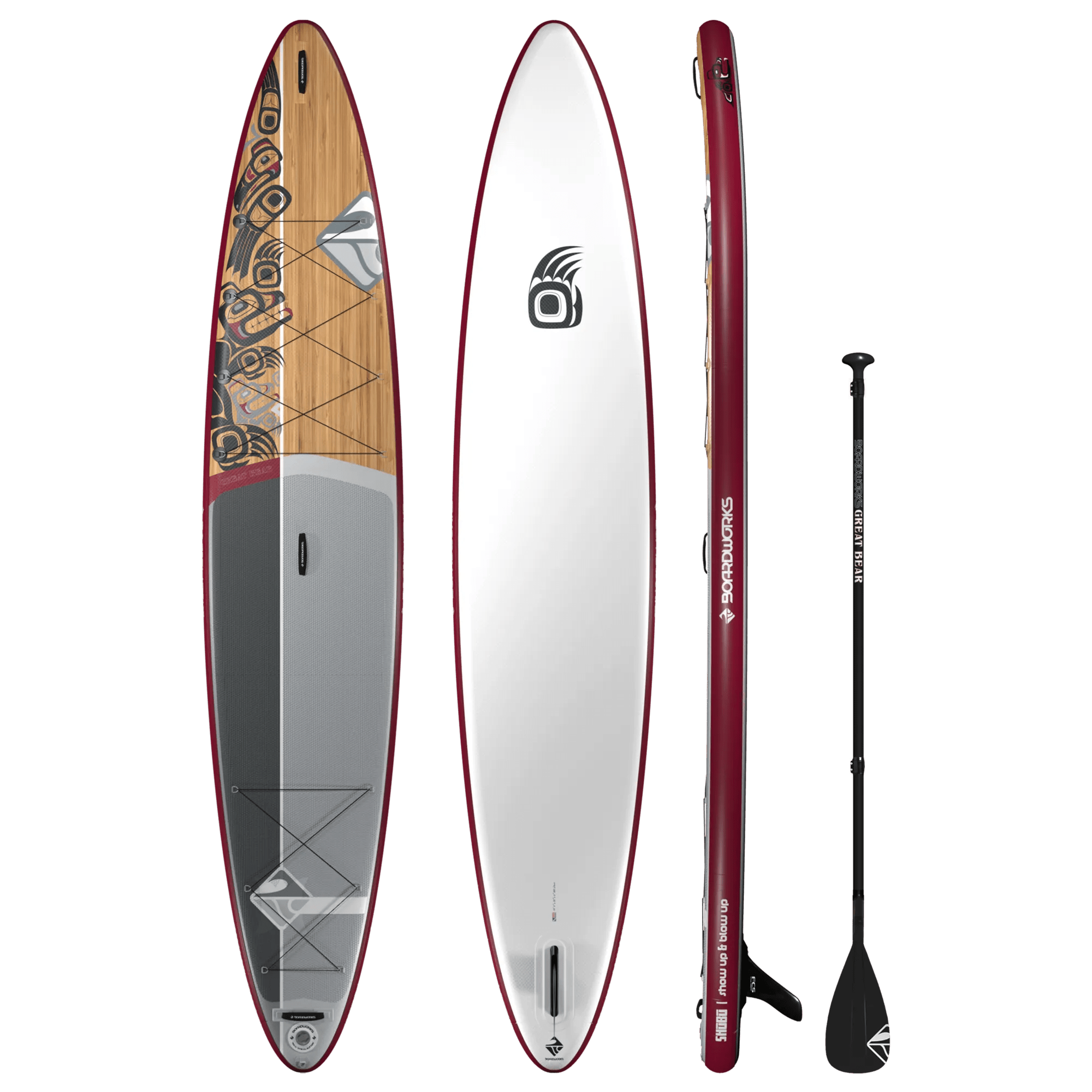 BOARDWORKS - Shubu Great Bear 14' Inflatable Paddle Board - Red - 4450419515 - TOP 