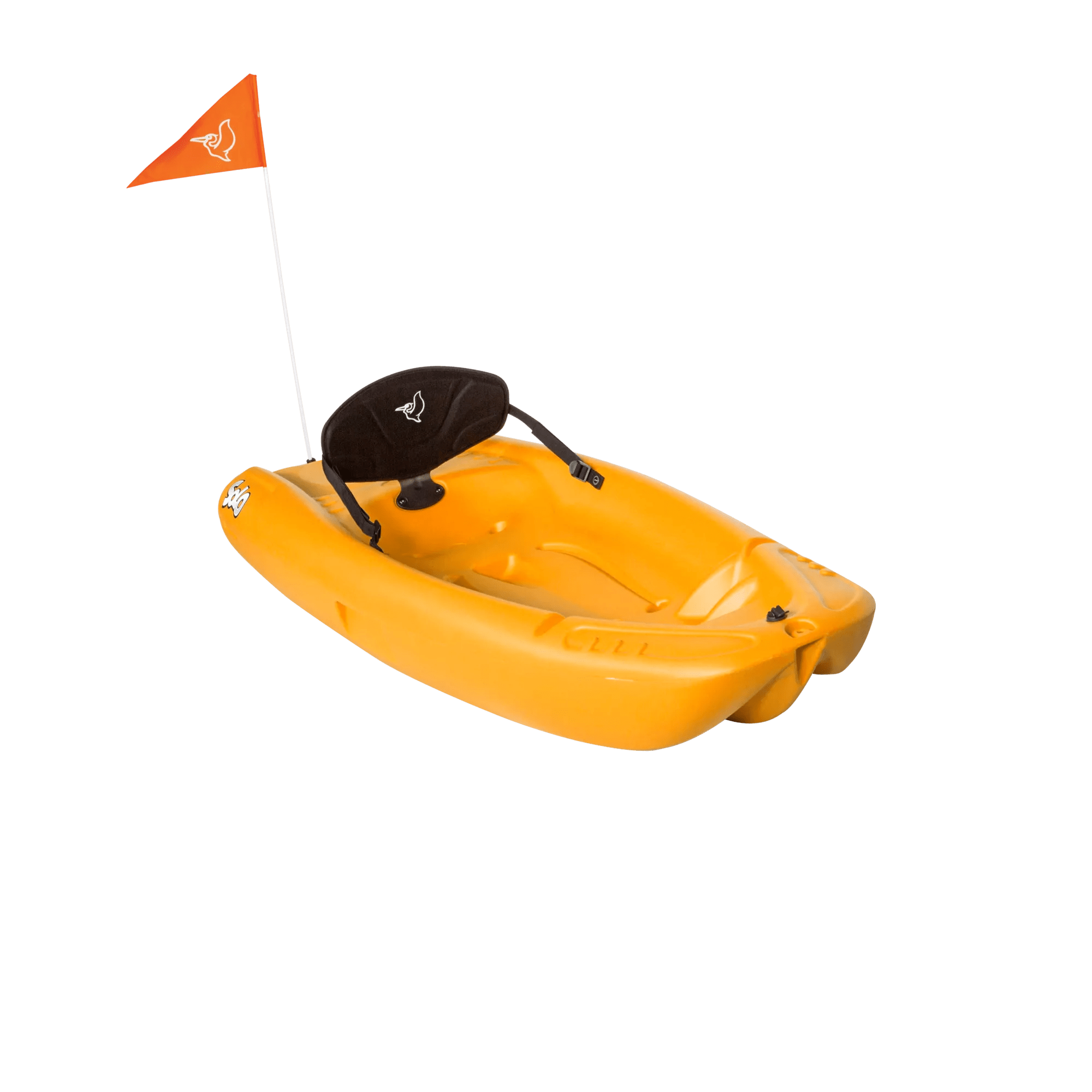 PELICAN - Solo Kids Kayak with Paddle/Flag/Backrest - Orange - KOS06P502-00 - ISO 