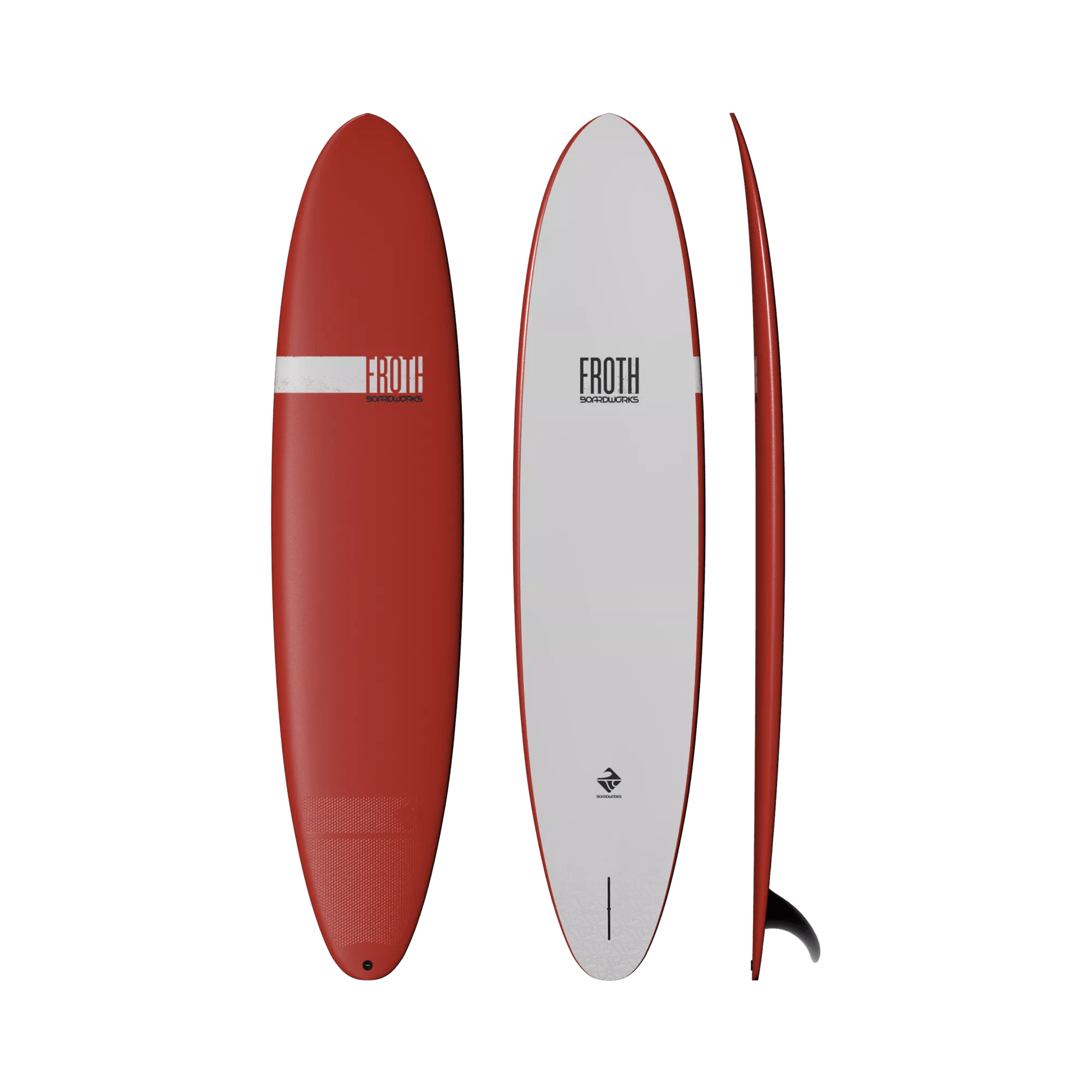BOARDWORKS - Planche longboard Froth de 2,7 m (9 pi) - Red - 4430329510 - TOP