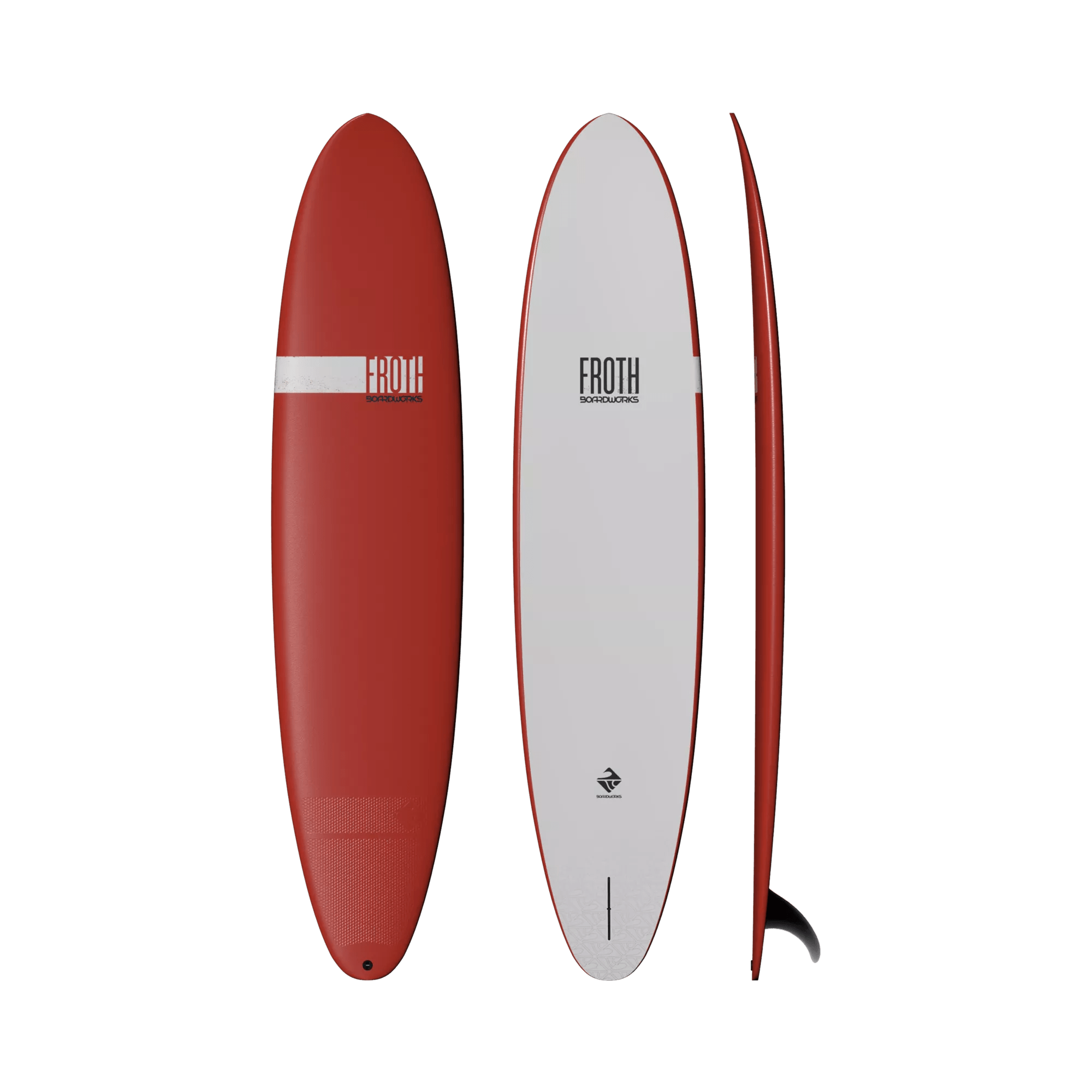 BOARDWORKS - Planche longboard Froth de 2,7 m (9 pi) - Red - 4430329510 - TOP 