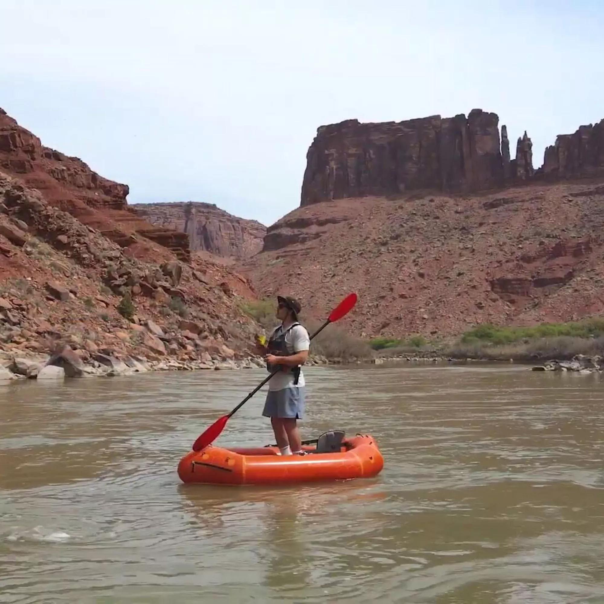 ADVANCED ELEMENTS - PackLite+™ Packraft - Orange - AE3037 - LIFE STYLE 2