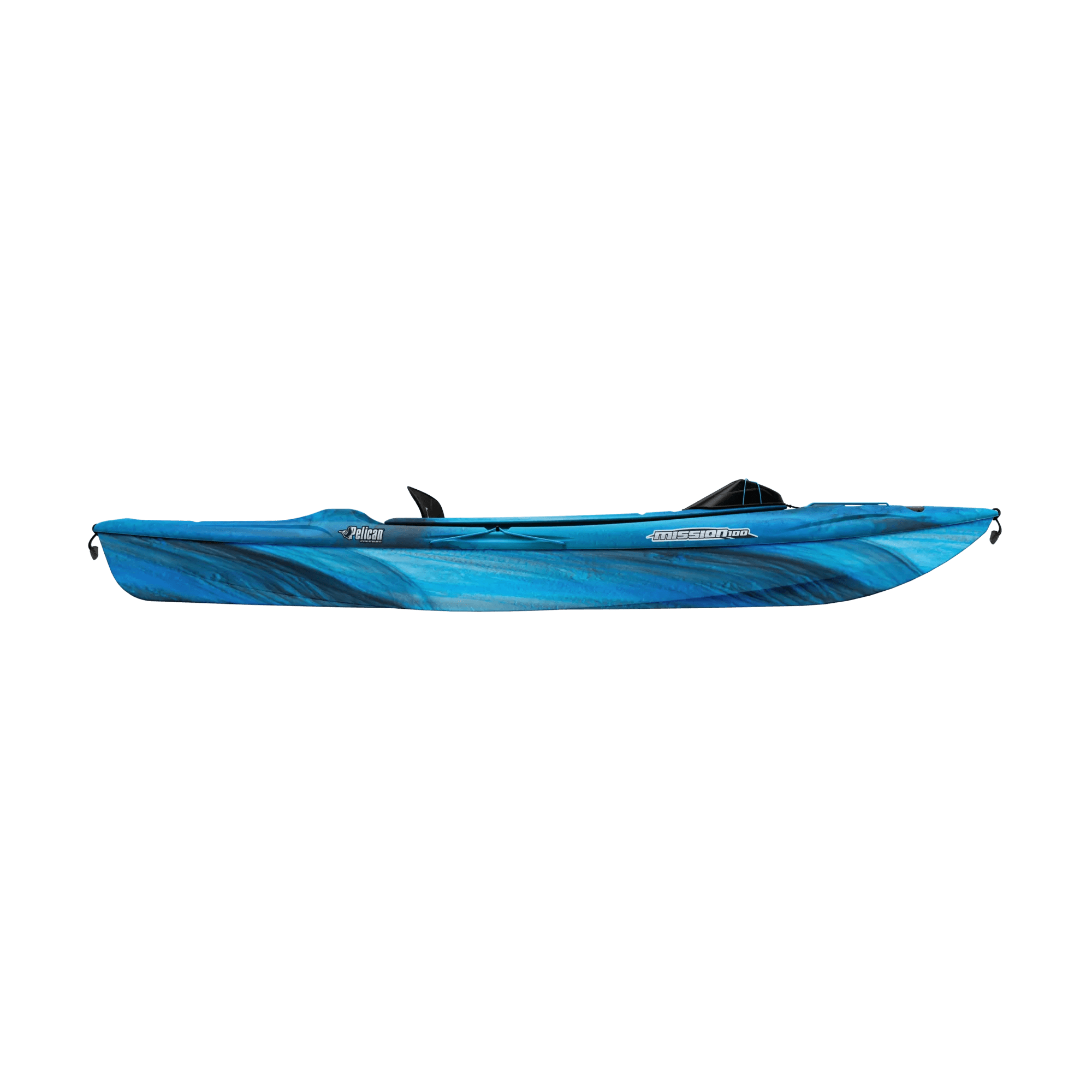 PELICAN - Mission 100 Kayak with Paddle - Blue - KAP10P100-00 - SIDE