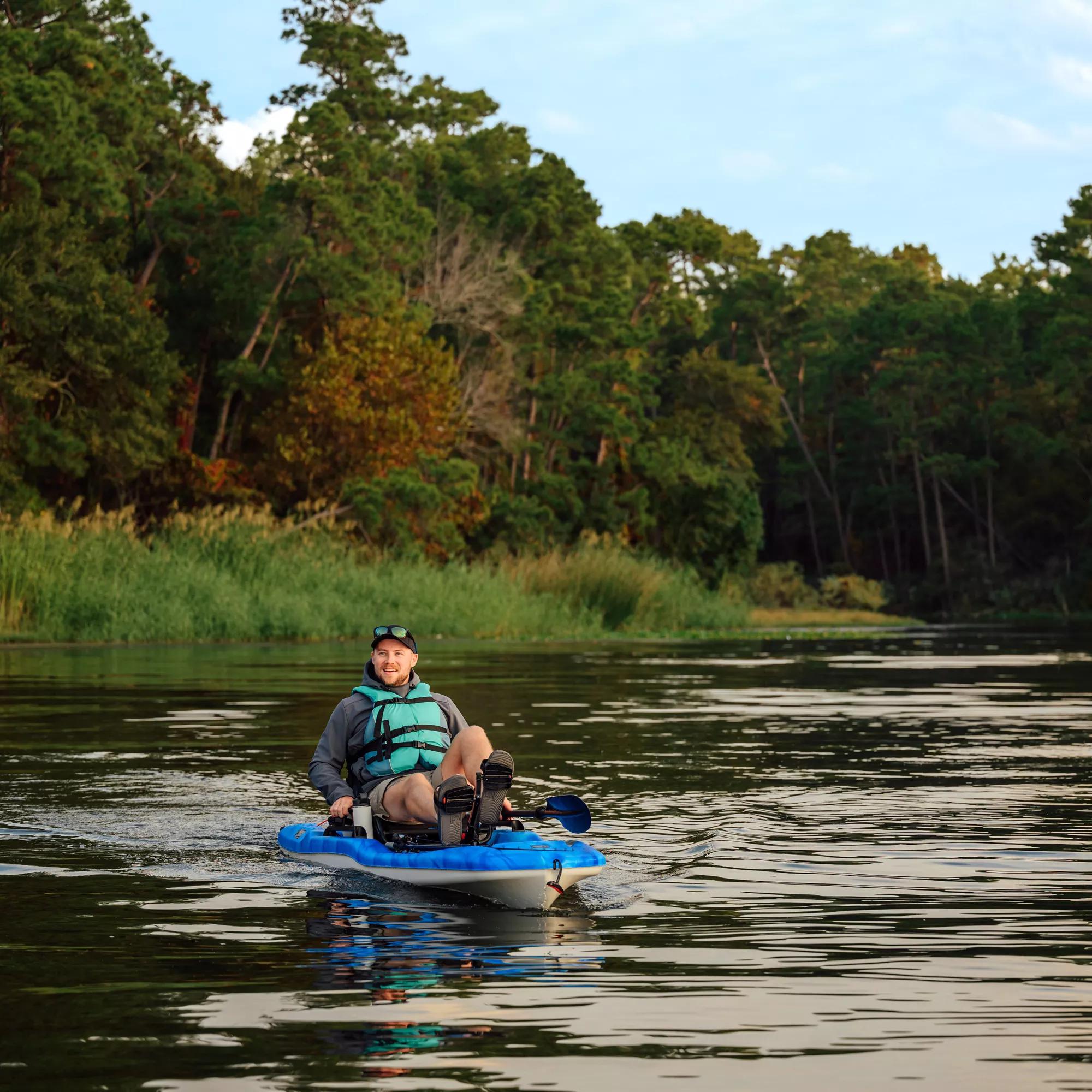 PELICAN - Getaway 110 HDII Recreational Pedal Kayak - Blue - MHP10P101-00 - LIFE STYLE 3