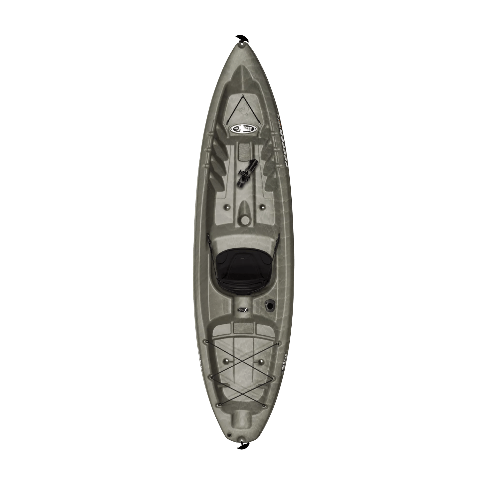 PELICAN - Kayak de pêche Keeper 100X Angler - Grey - KVF10P401 - TOP