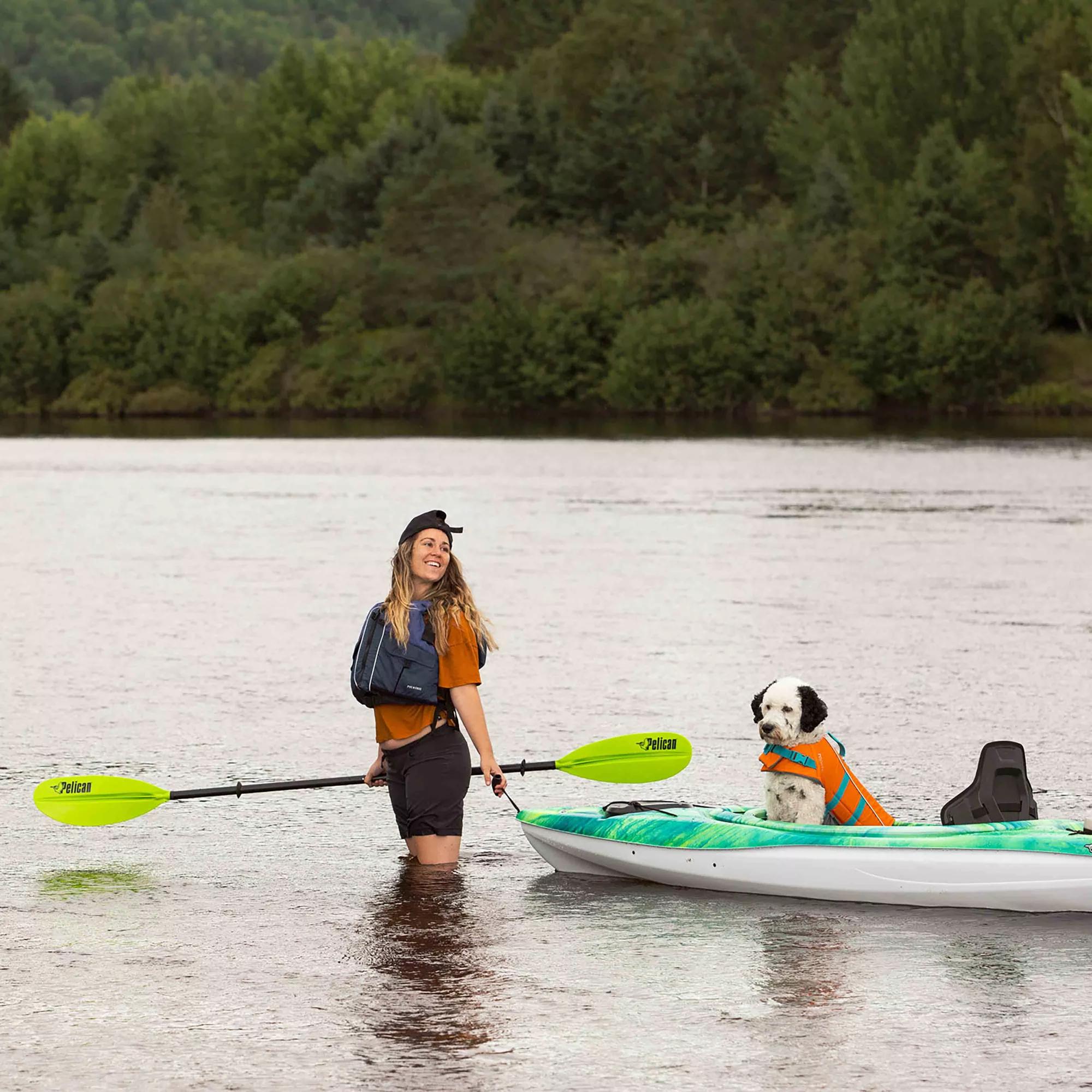 Pelican Standard Kayak Paddle 220 cm 87 in., Lime