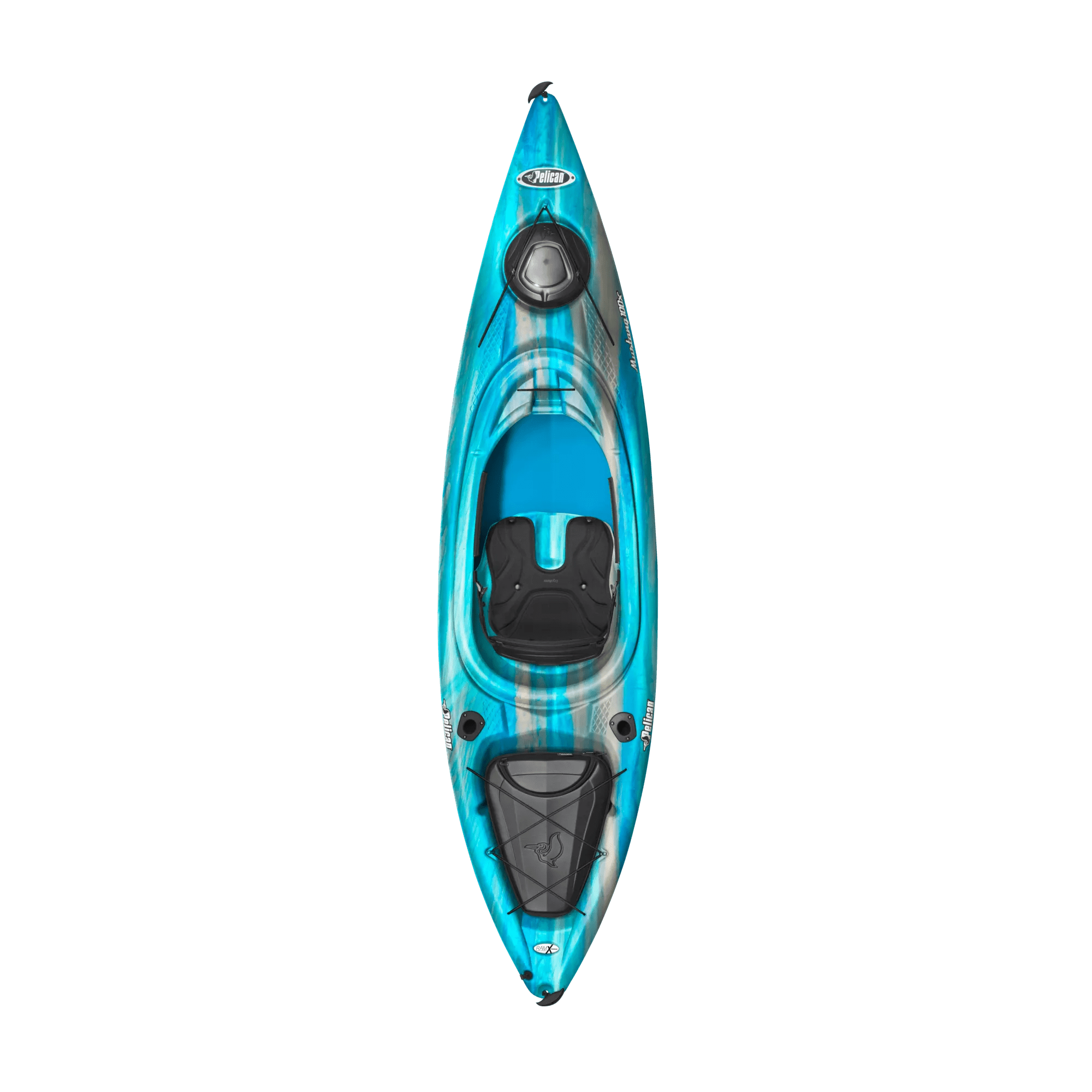 PELICAN - Kayak récréatif Mustang 100X Exo - Blue - KYF10P103 - TOP