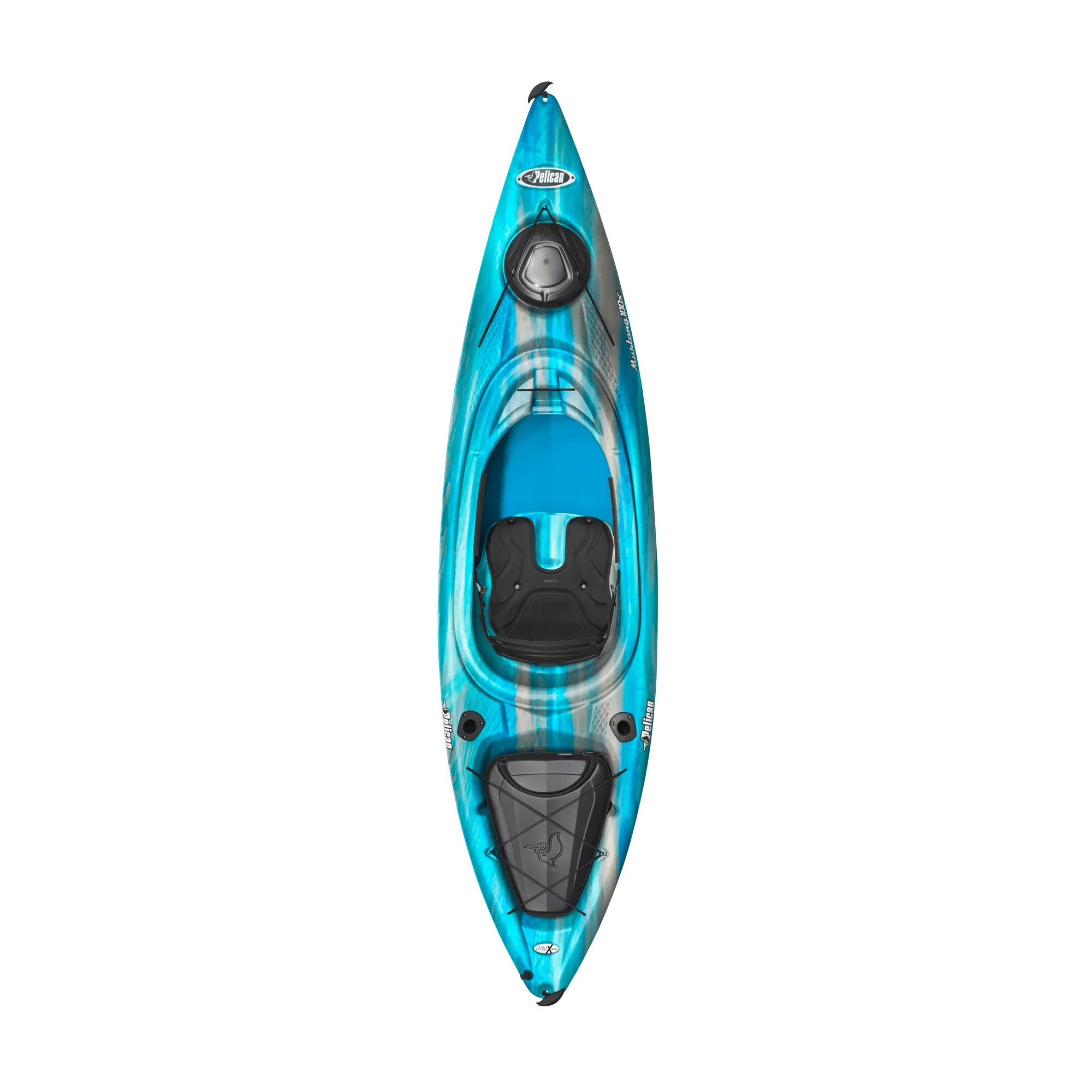 PELICAN - Mustang 100X EXO Recreational Kayak - Blue - KYF10P103 - TOP