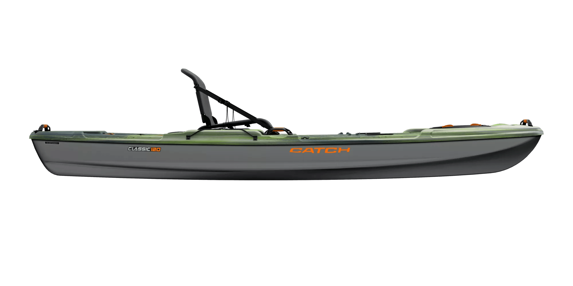 PELICAN - Catch Classic 120 Fishing Kayak - Grey - KRP12P103-00 - SIDE