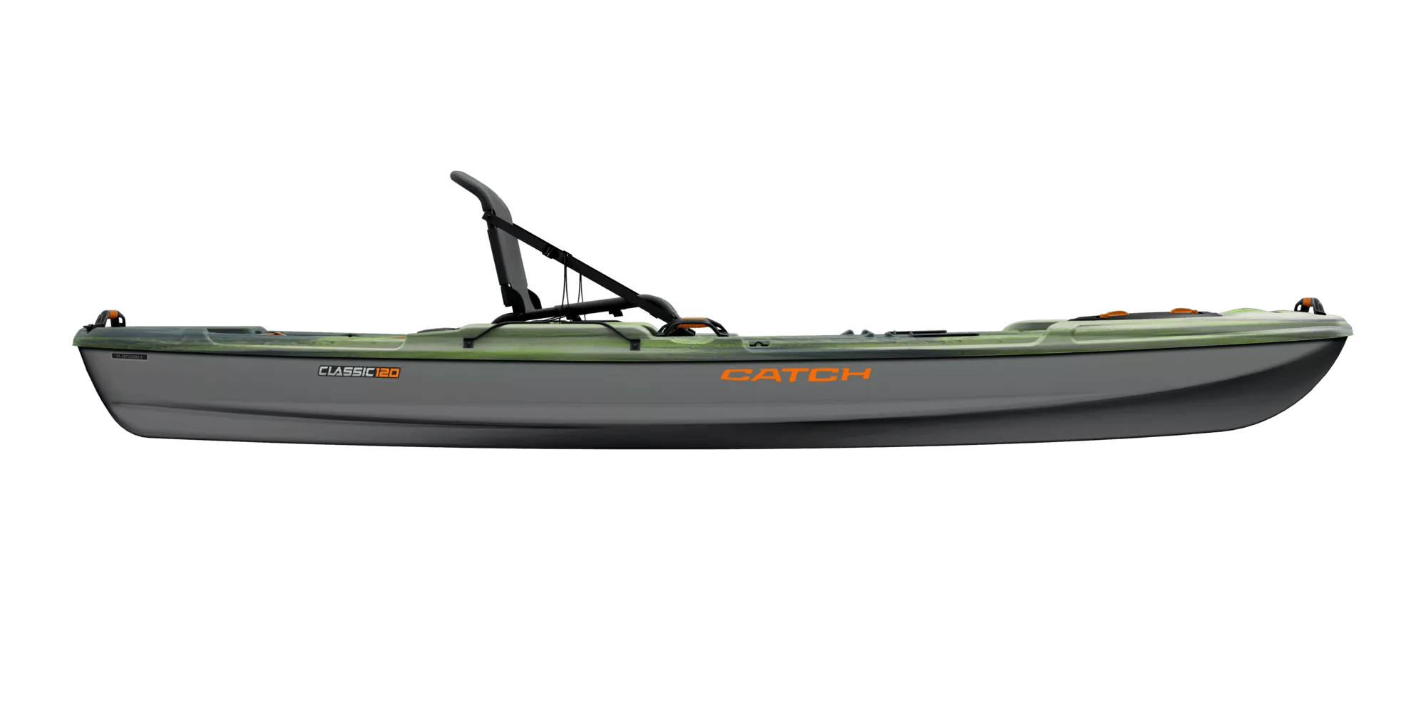 PELICAN - Kayak de pêche Catch Classic 120 - Grey - KRP12P103-00 - SIDE