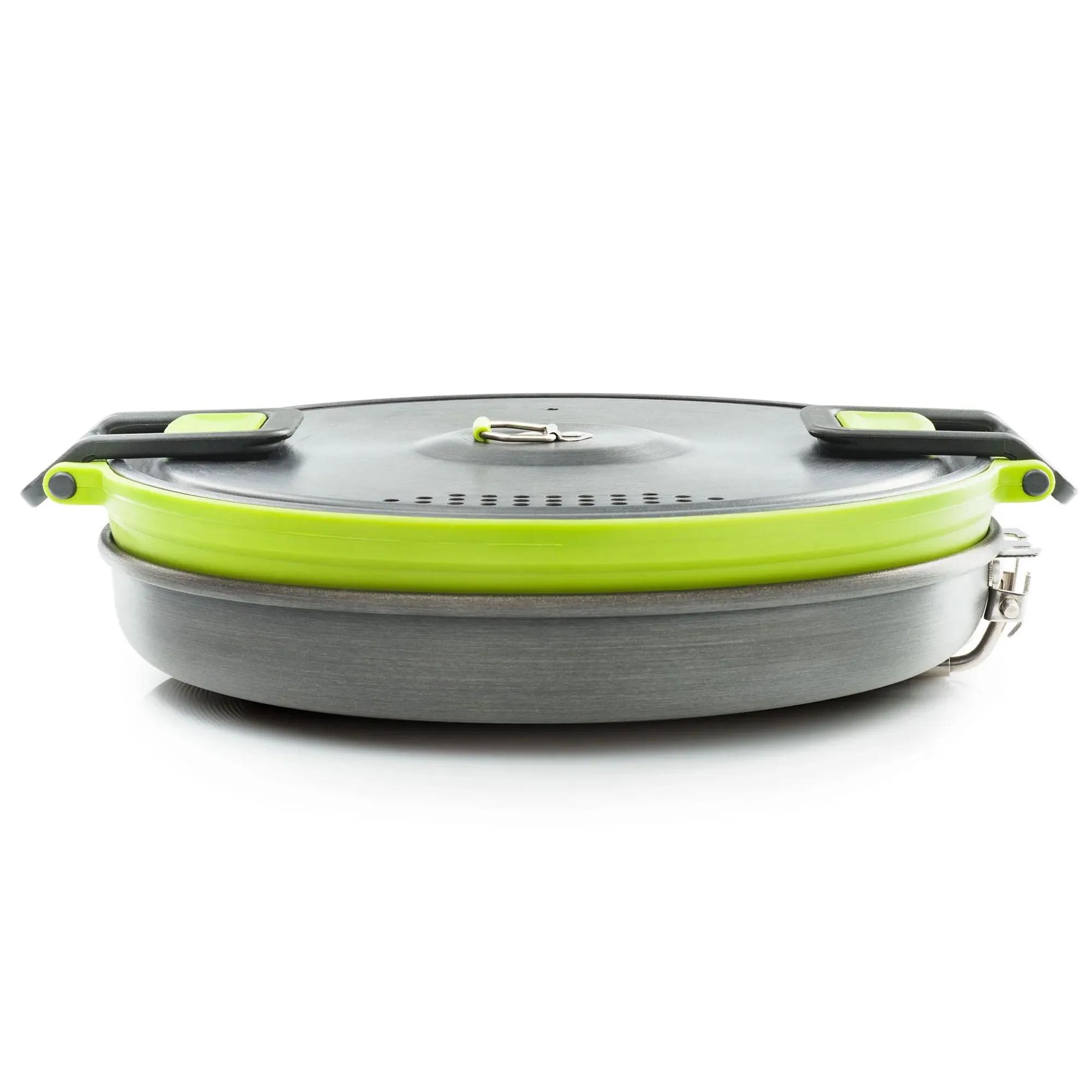 GSI OUTDOORS - Escape HS 3 L Pot + Frypan - Green - 50236 - SIDE